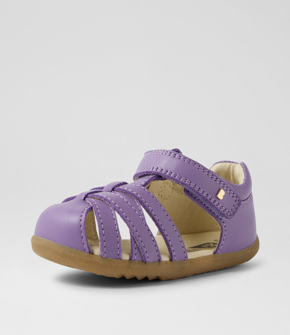 Bobux Cross Jump Step Up Girls Purple Closed Toe Sandal