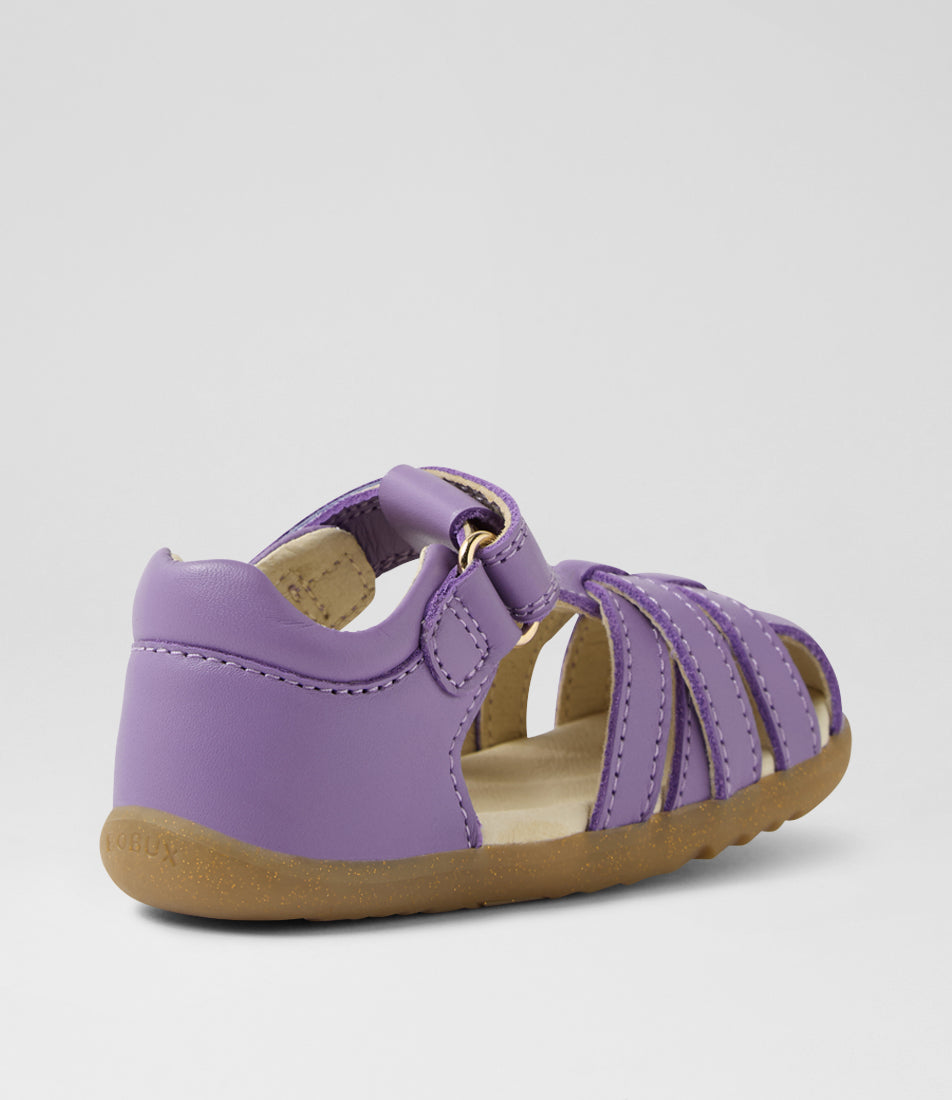 Bobux Cross Jump Step Up Girls Purple Closed Toe Sandal