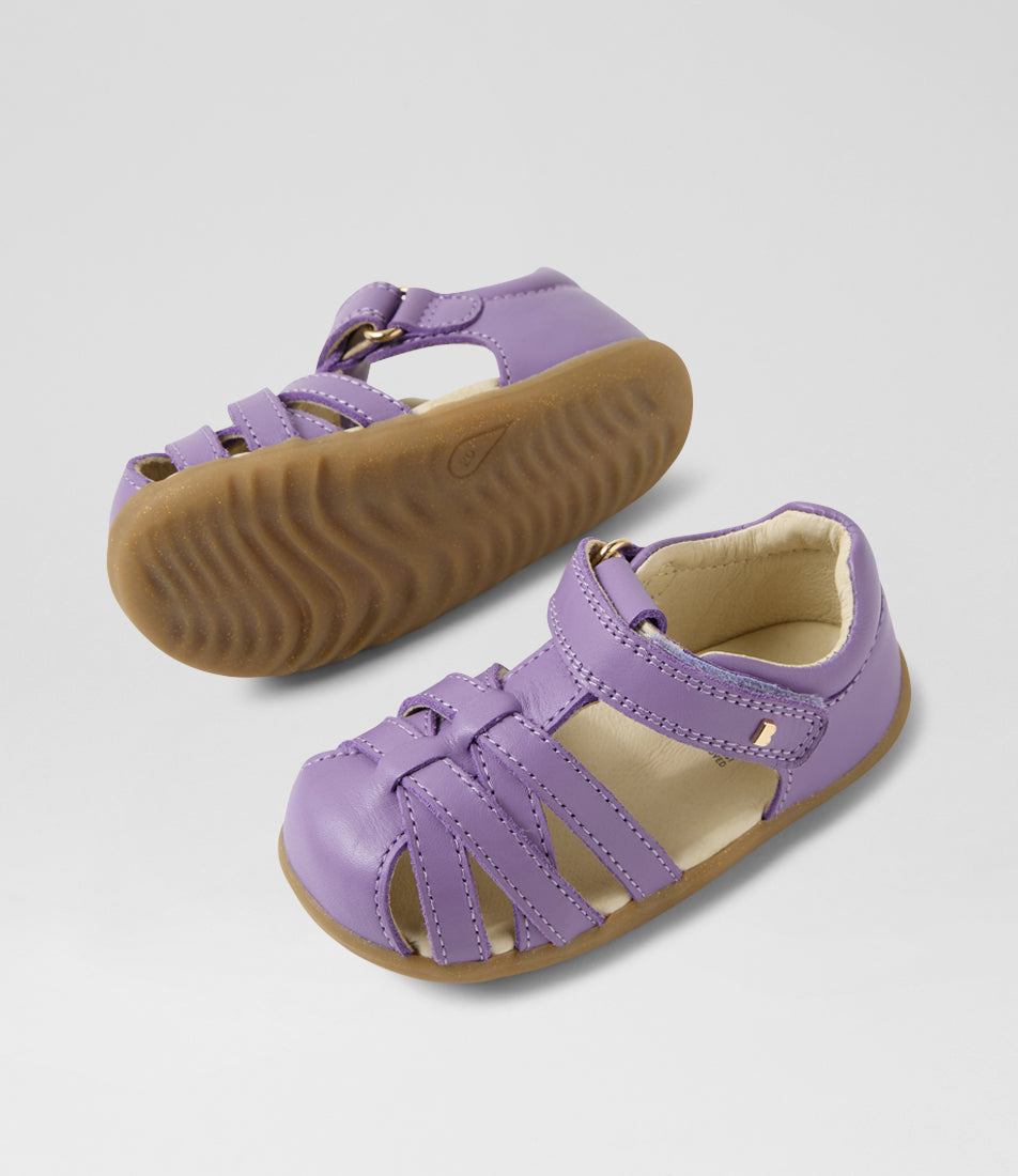 Bobux Cross Jump Step Up Girls Purple Closed Toe Sandal