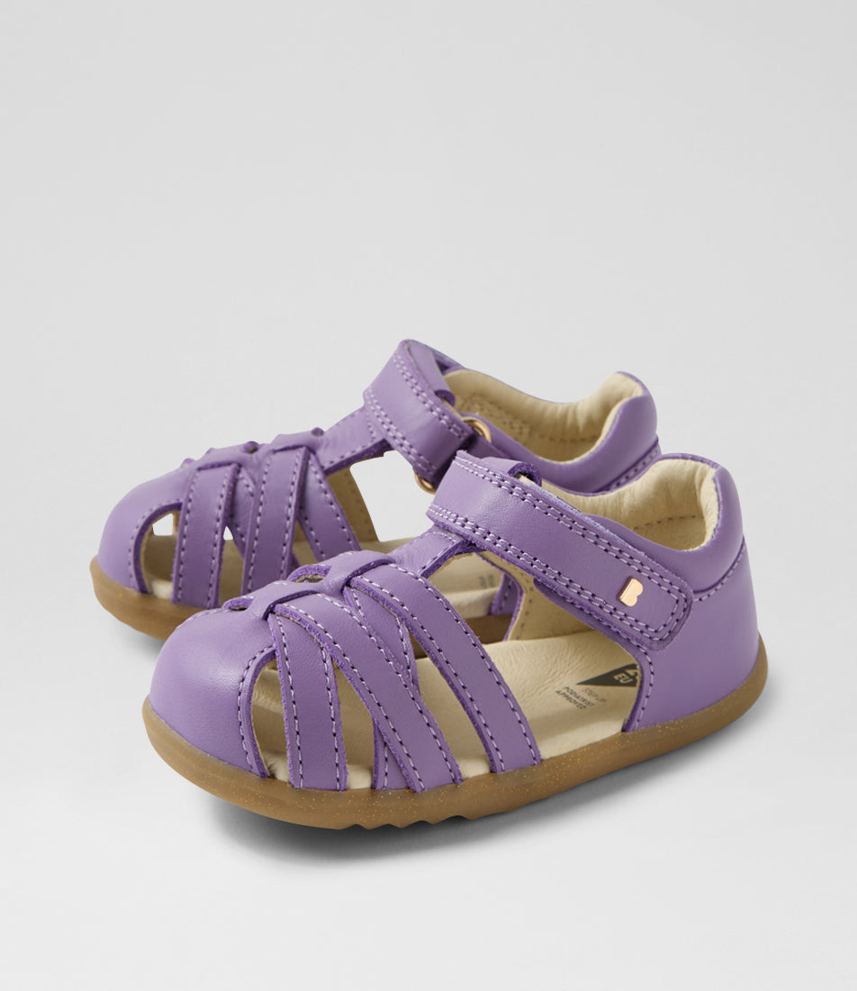Bobux Cross Jump Step Up Girls Purple Closed Toe Sandal