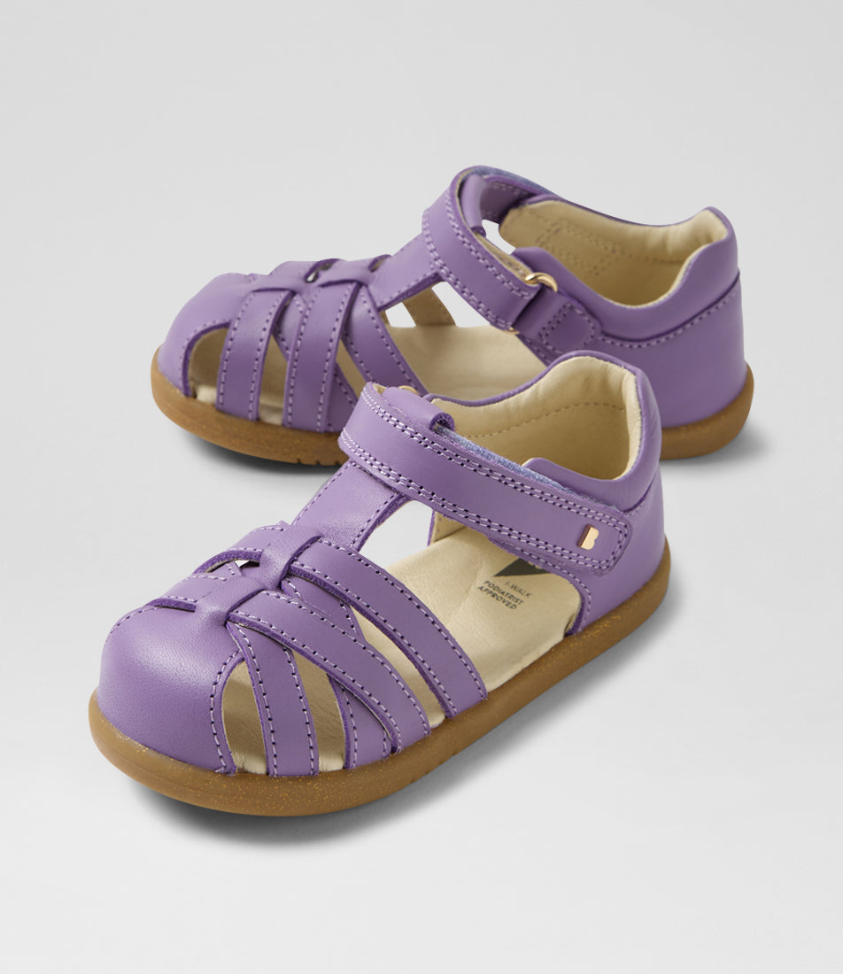 Bobux Cross Jump I-Walk Girls Purple Closed Toe Sandal