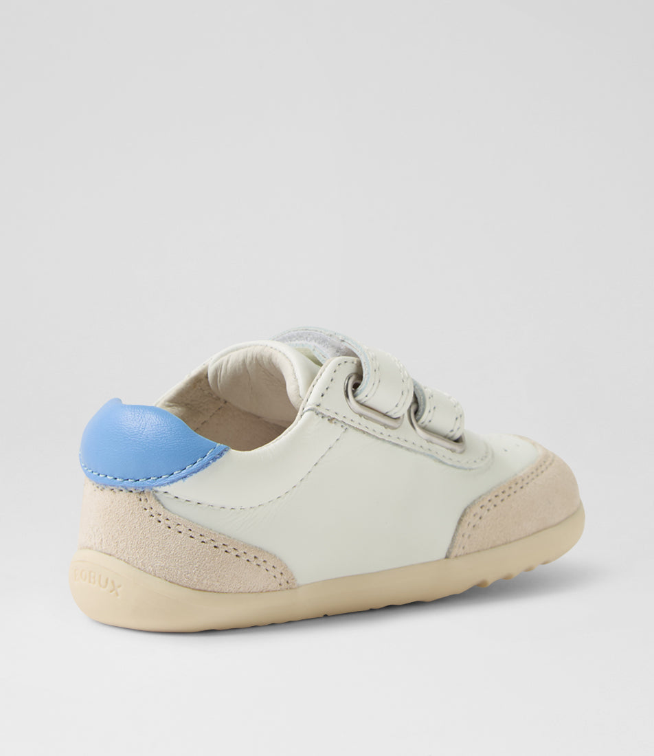Bobux Champ Step Up Girls White Pink Trainer