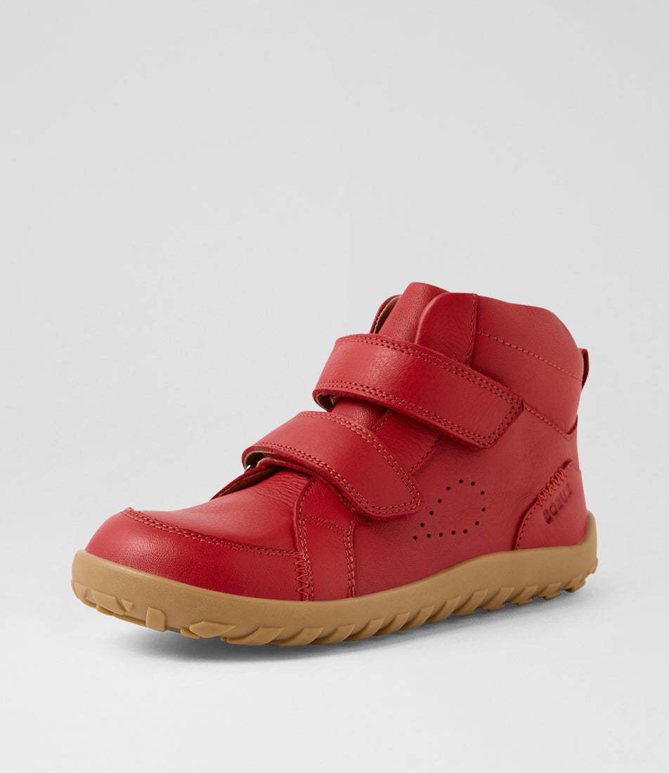 Bobux Ember Kid+ Red Barefoot Ankle Boot