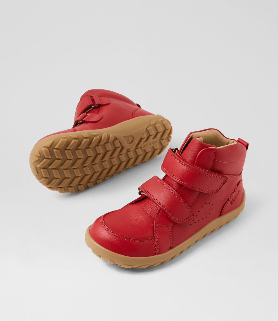 Bobux Ember Kid+ Red Barefoot Ankle Boot