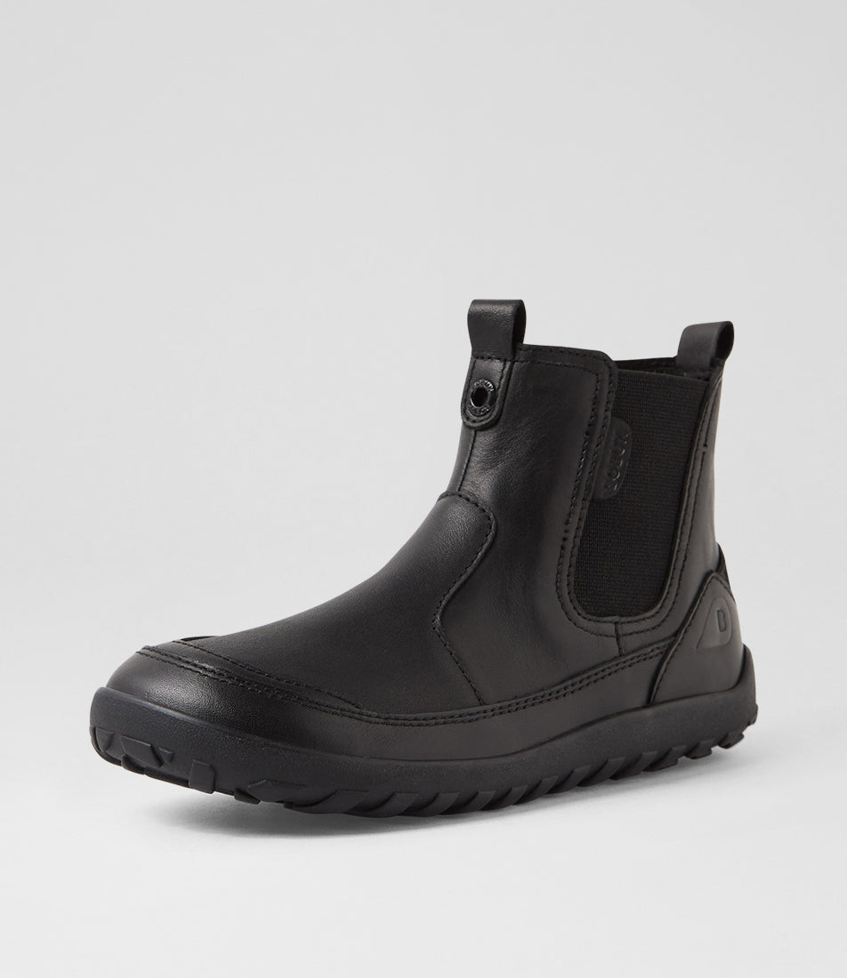 Bobux Trail Black Barefoot School Boot