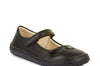 Froddo Nina Flower Girls Black Barefoot School Shoe