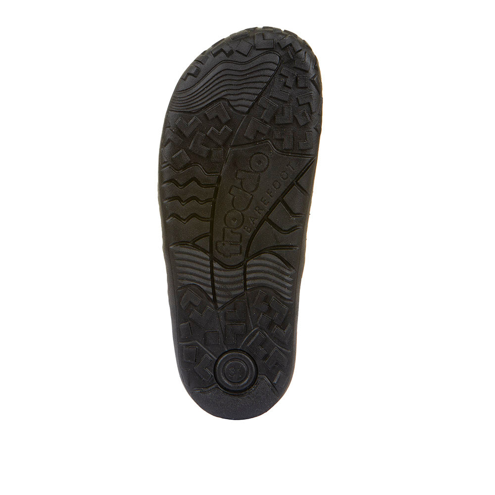 Froddo Nina Flower Girls Black Barefoot School Shoe