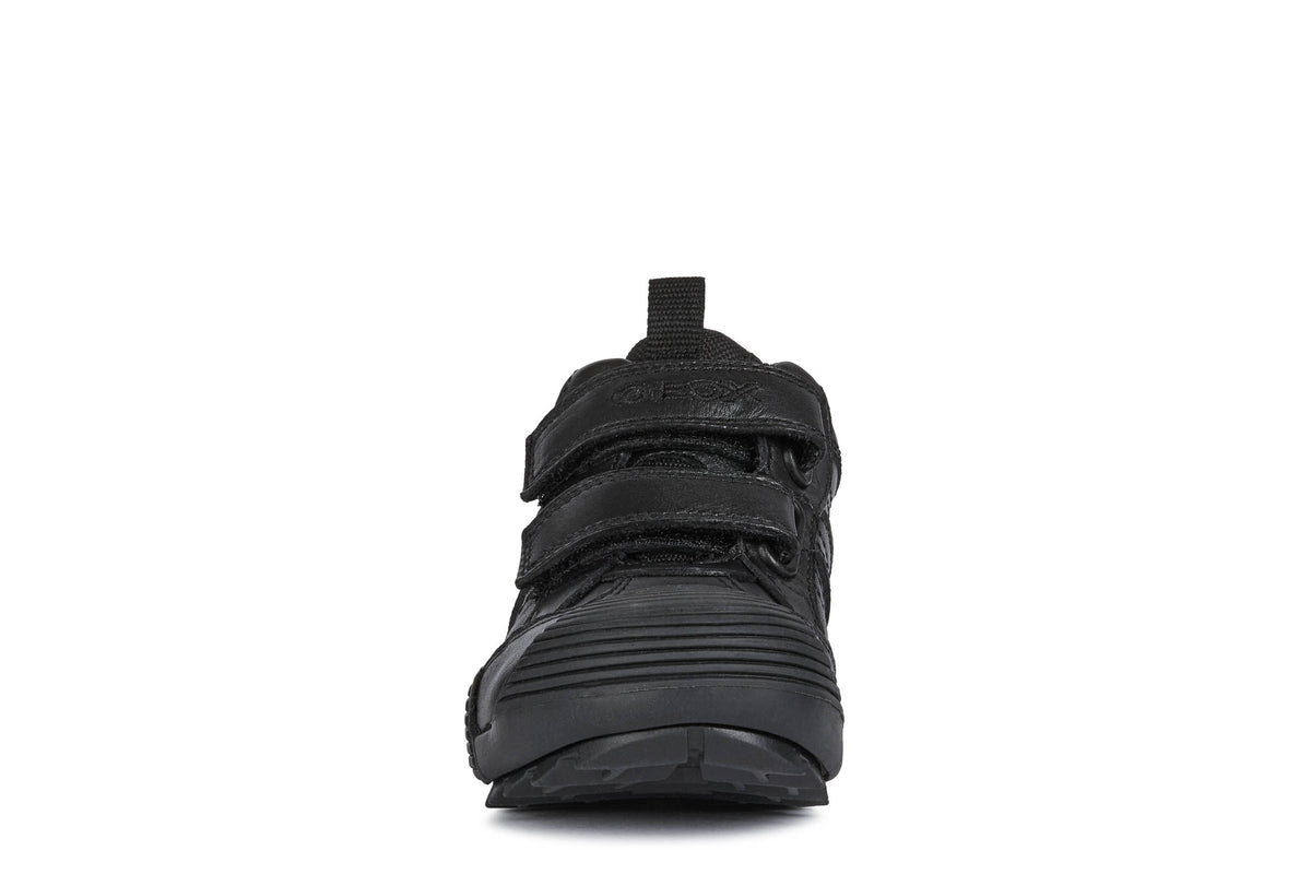 Geox Savage Boys Black School Shoe