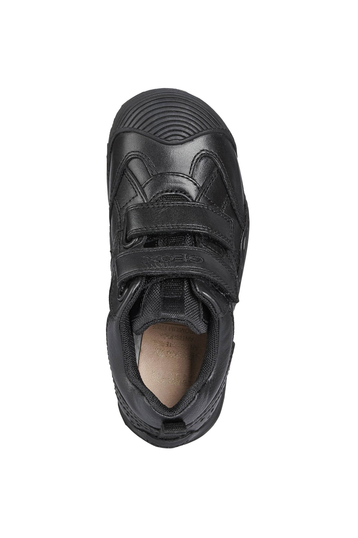Geox Savage Boys Black School Shoe
