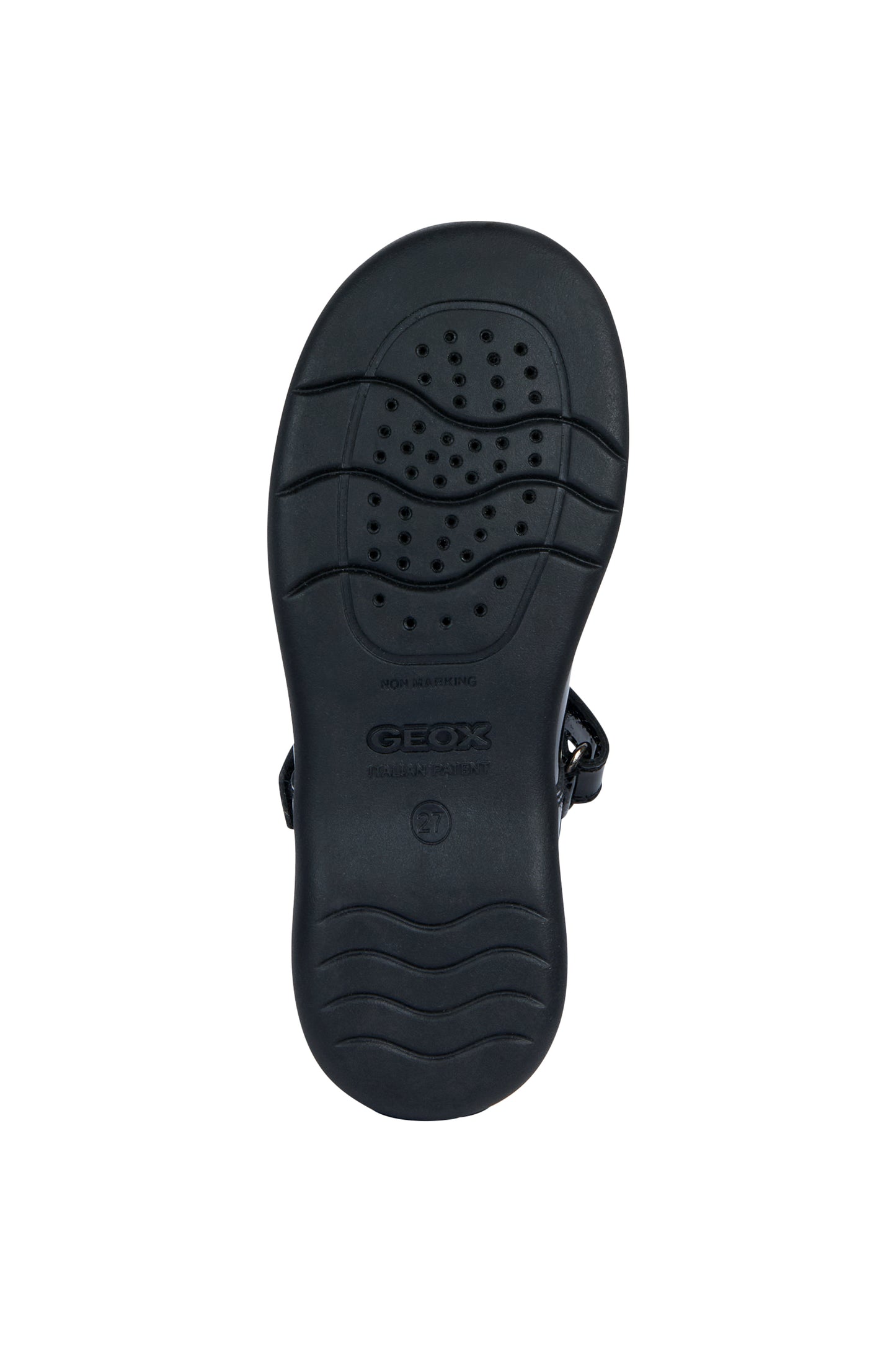 Geox Naimara Bow Girls Black Patent School Shoe