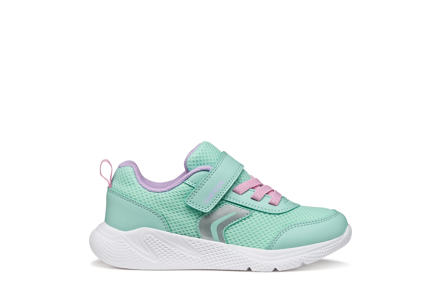 Geox Sprintye Girls Turquoise Pink Trainer