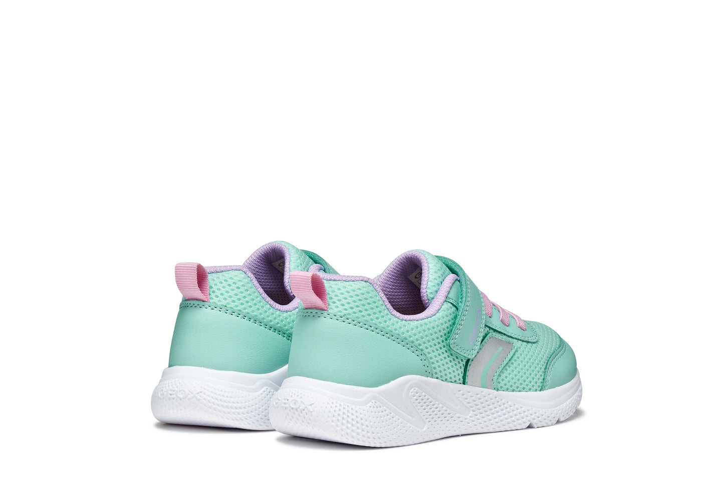 Geox Sprintye Girls Turquoise Pink Trainer
