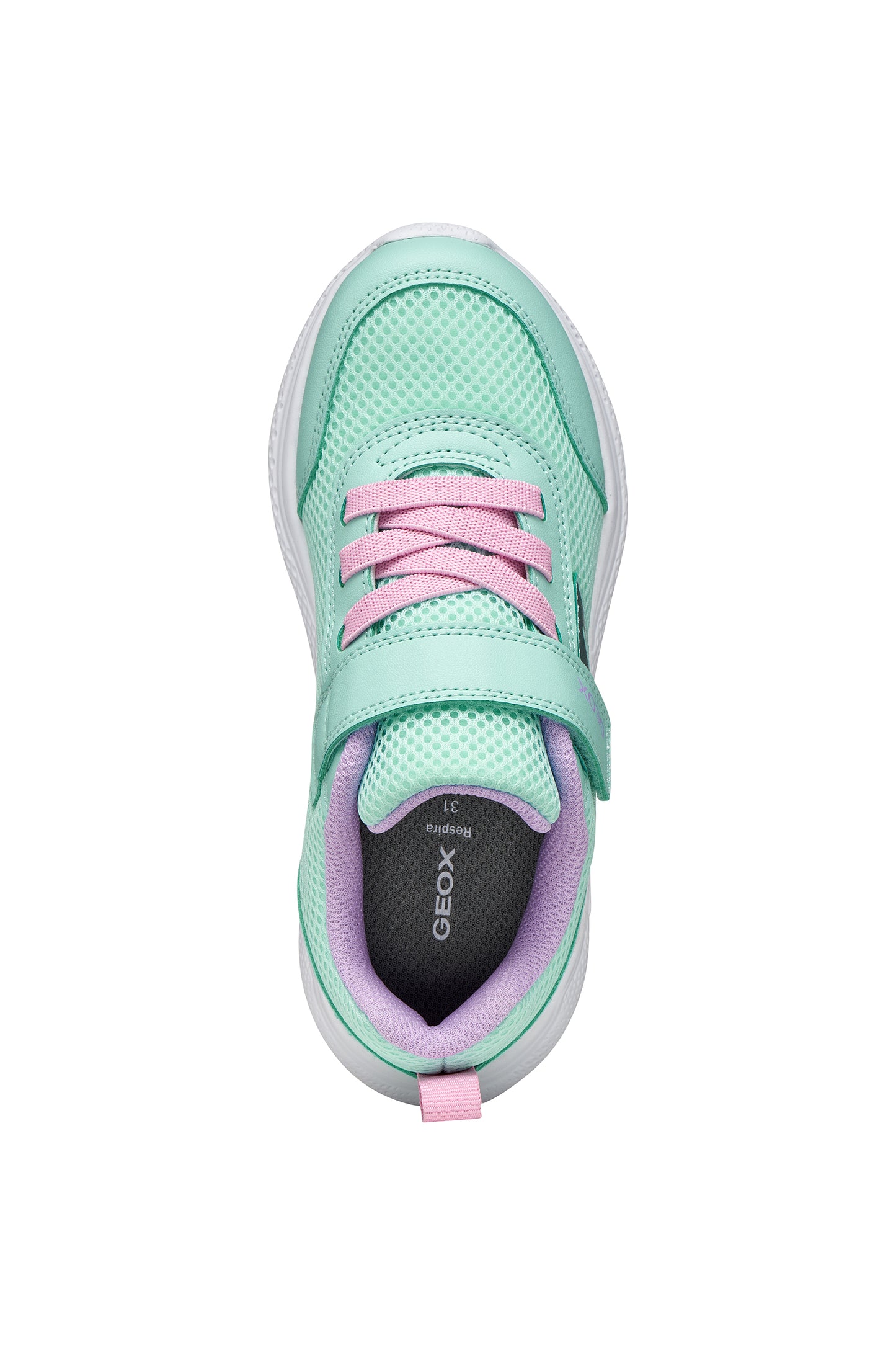 Geox Sprintye Girls Turquoise Pink Trainer