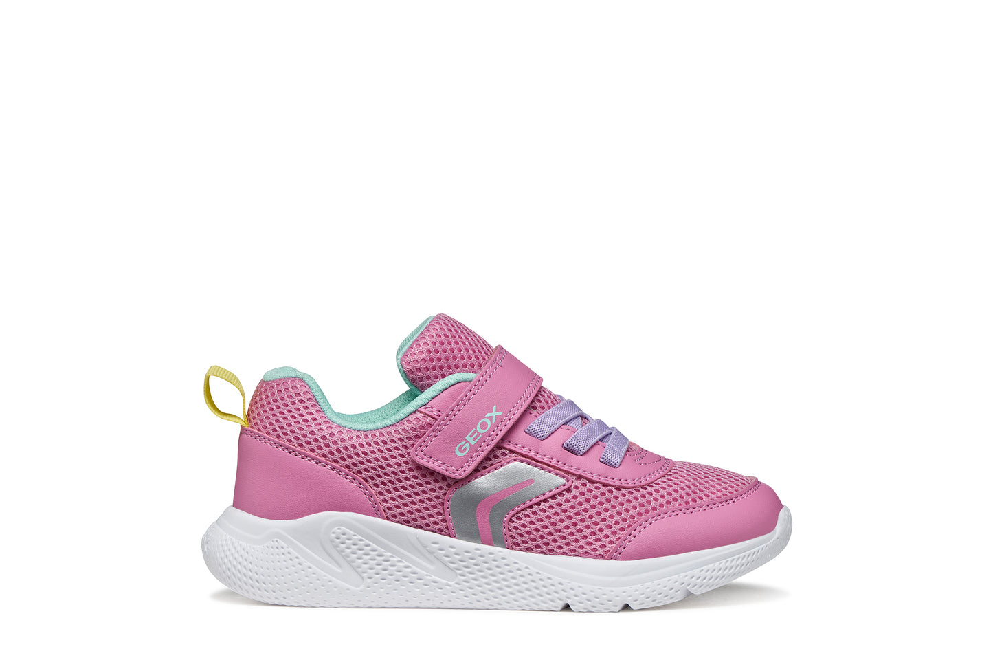 Geox Sprintye Girls Pink Turquoise Trainer