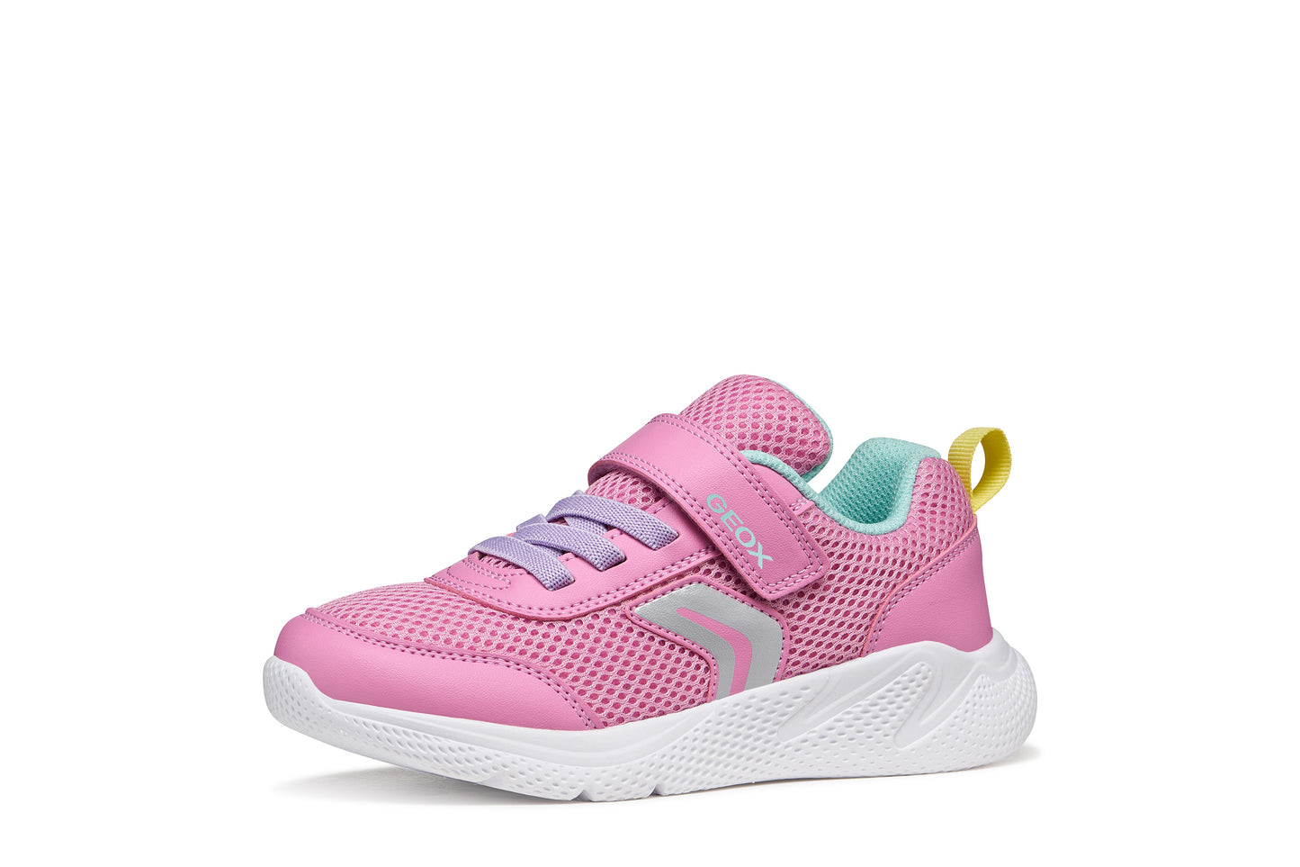Geox Sprintye Girls Pink Turquoise Trainer