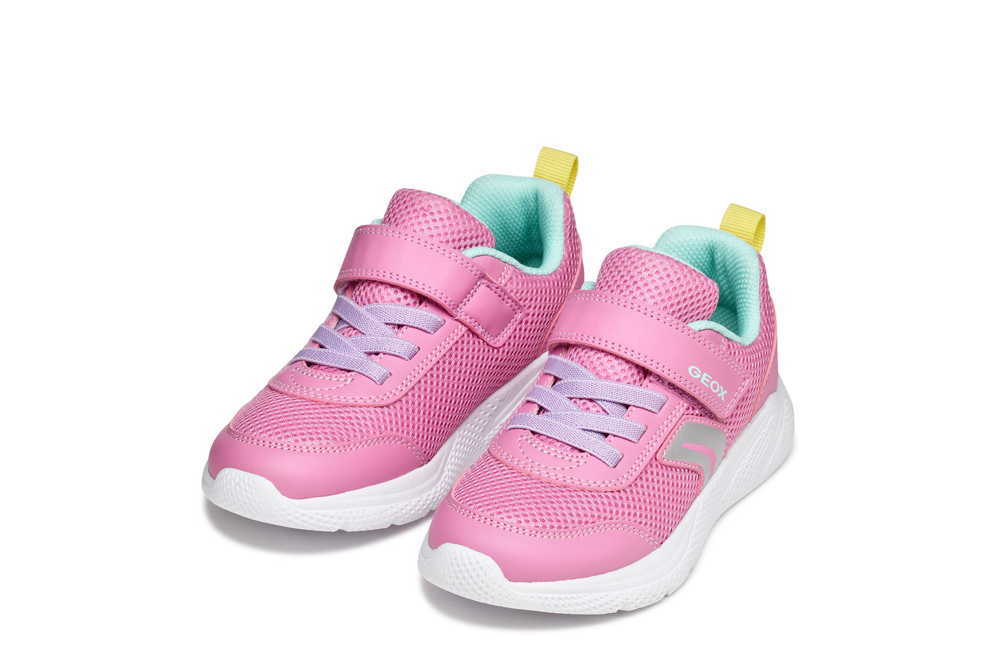 Geox Sprintye Girls Pink Turquoise Trainer