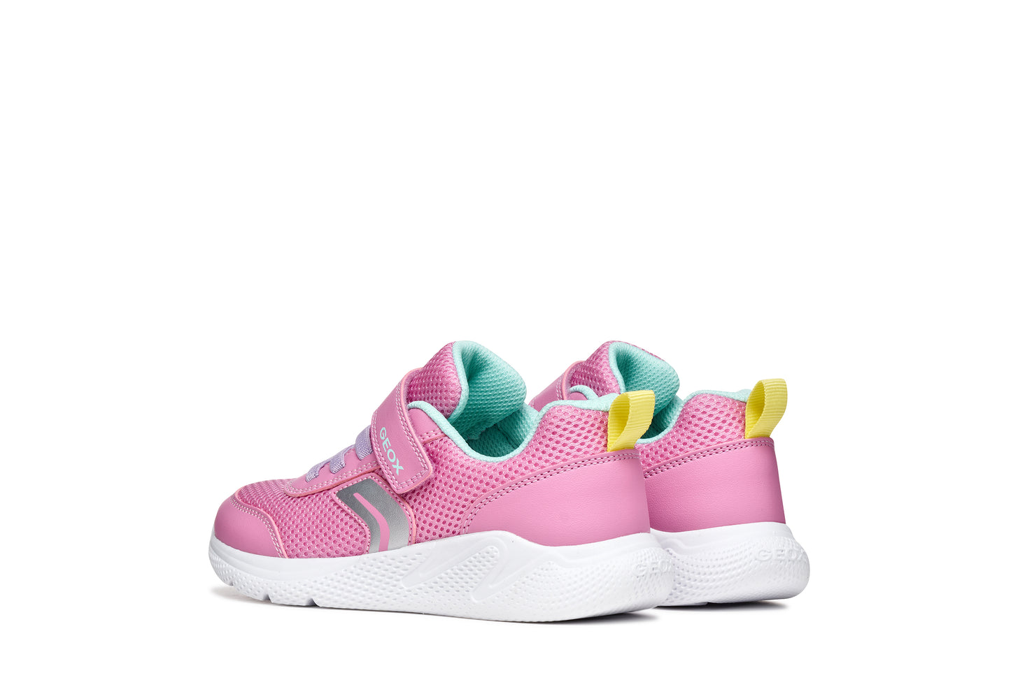 Geox Sprintye Girls Pink Turquoise Trainer