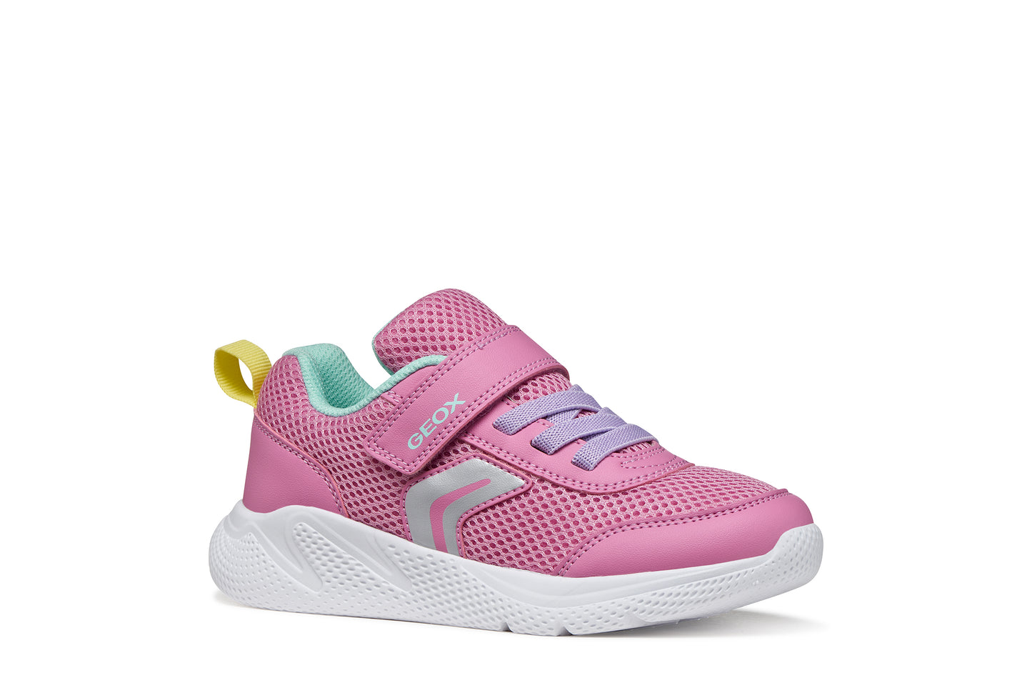 Geox Sprintye Girls Pink Turquoise Trainer