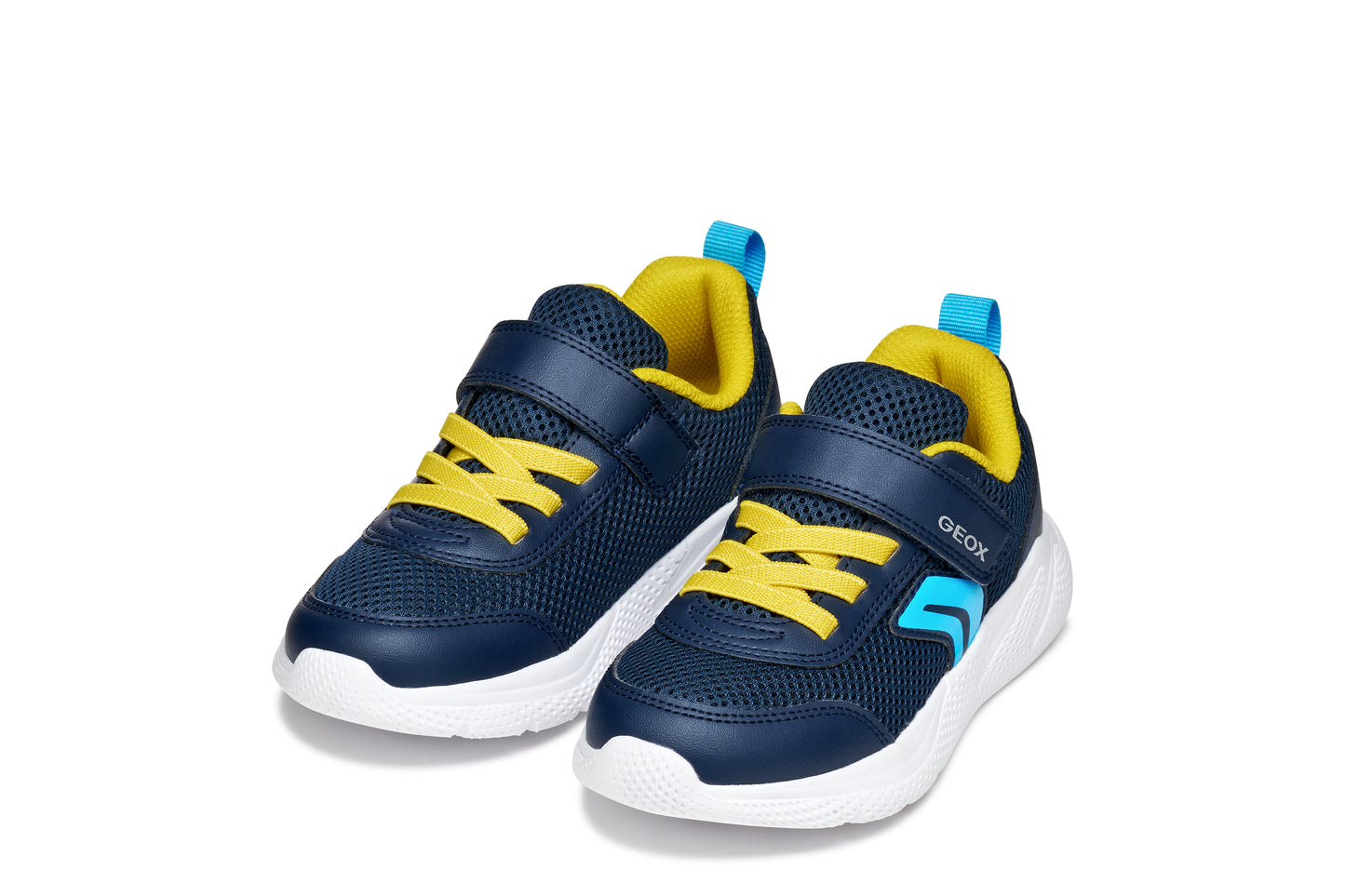 Geox Sprintye Boys Navy Yellow Trainer