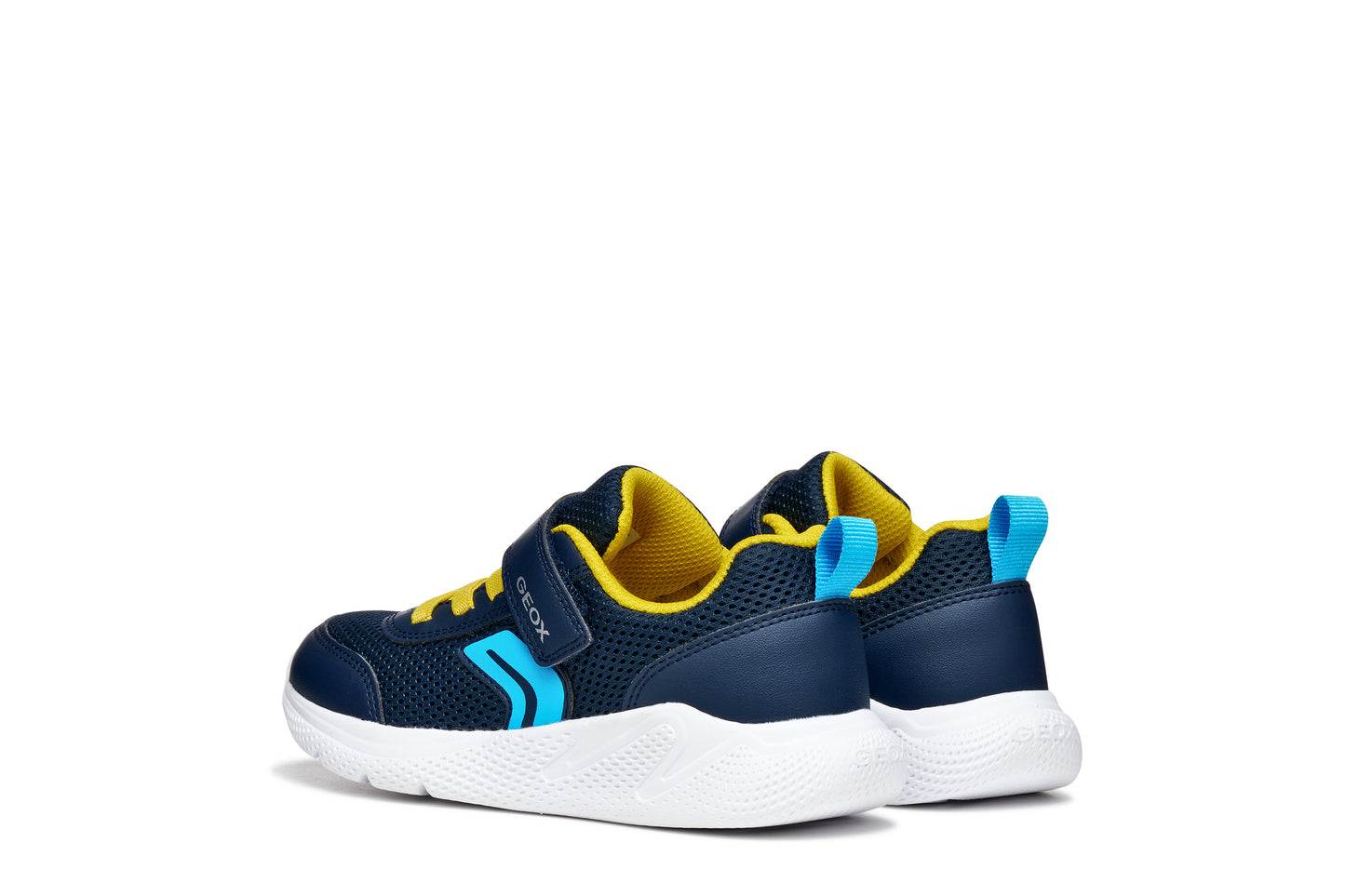 Geox Sprintye Boys Navy Yellow Trainer