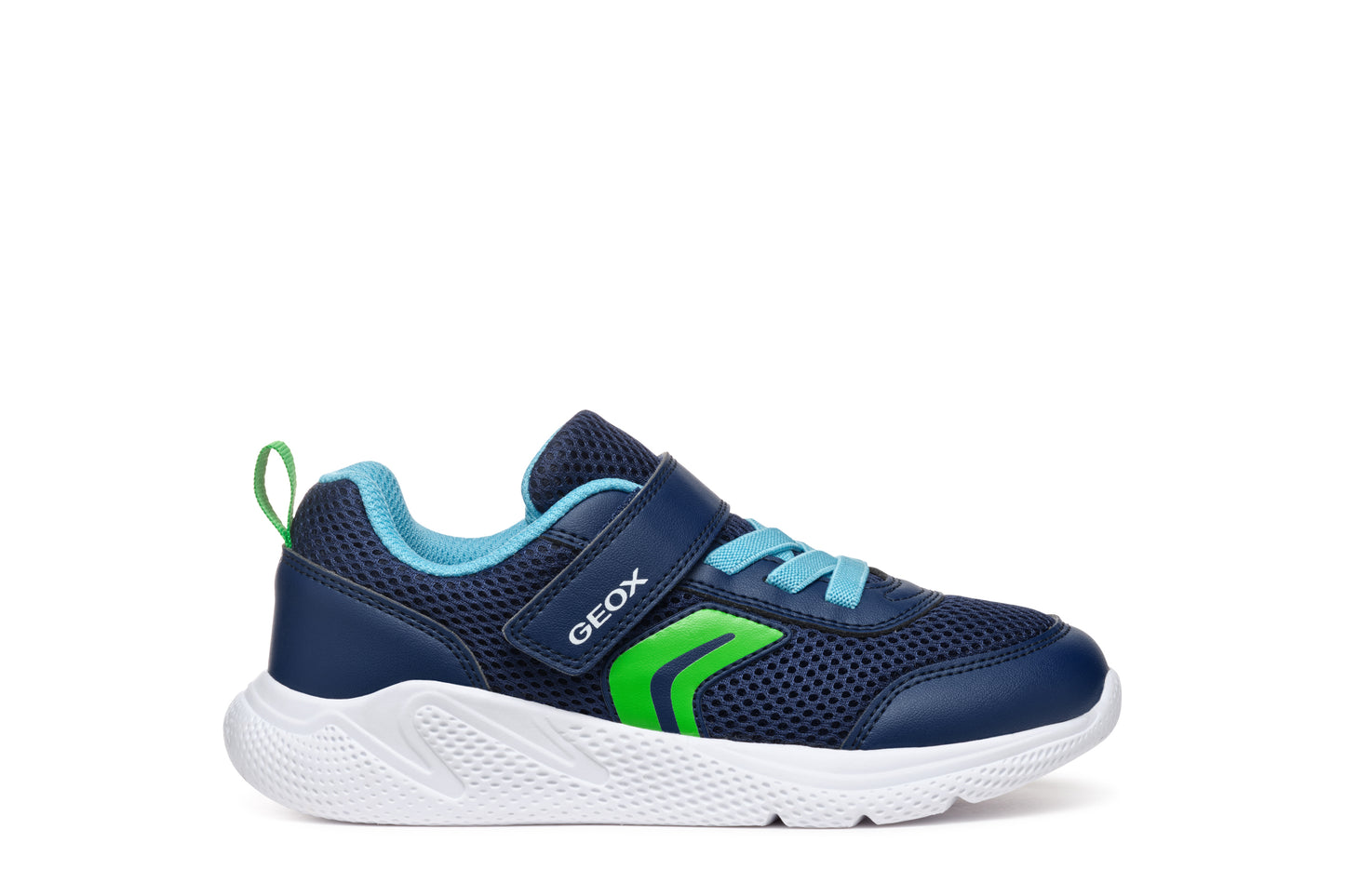 Geox Sprintye Boys Navy Green Trainer