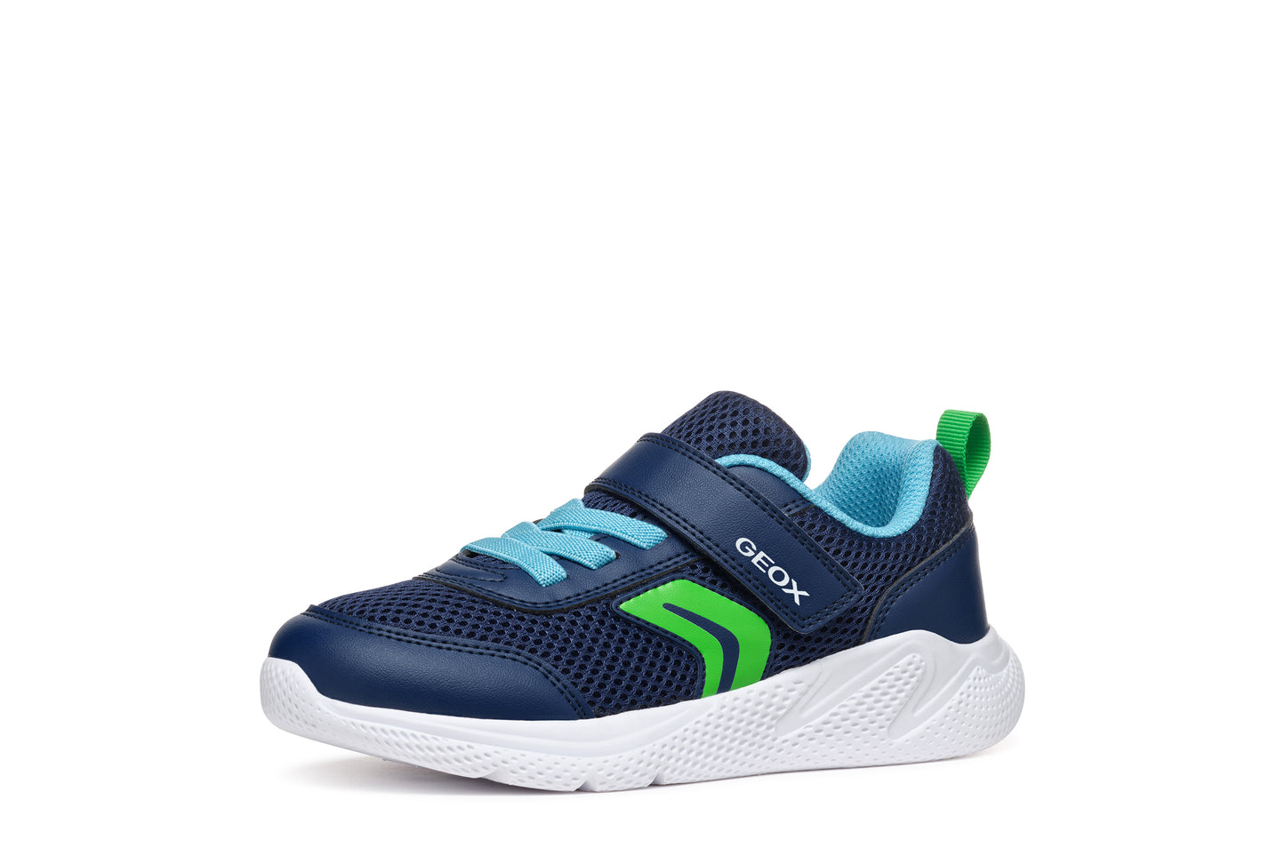 Geox Sprintye Boys Navy Green Trainer