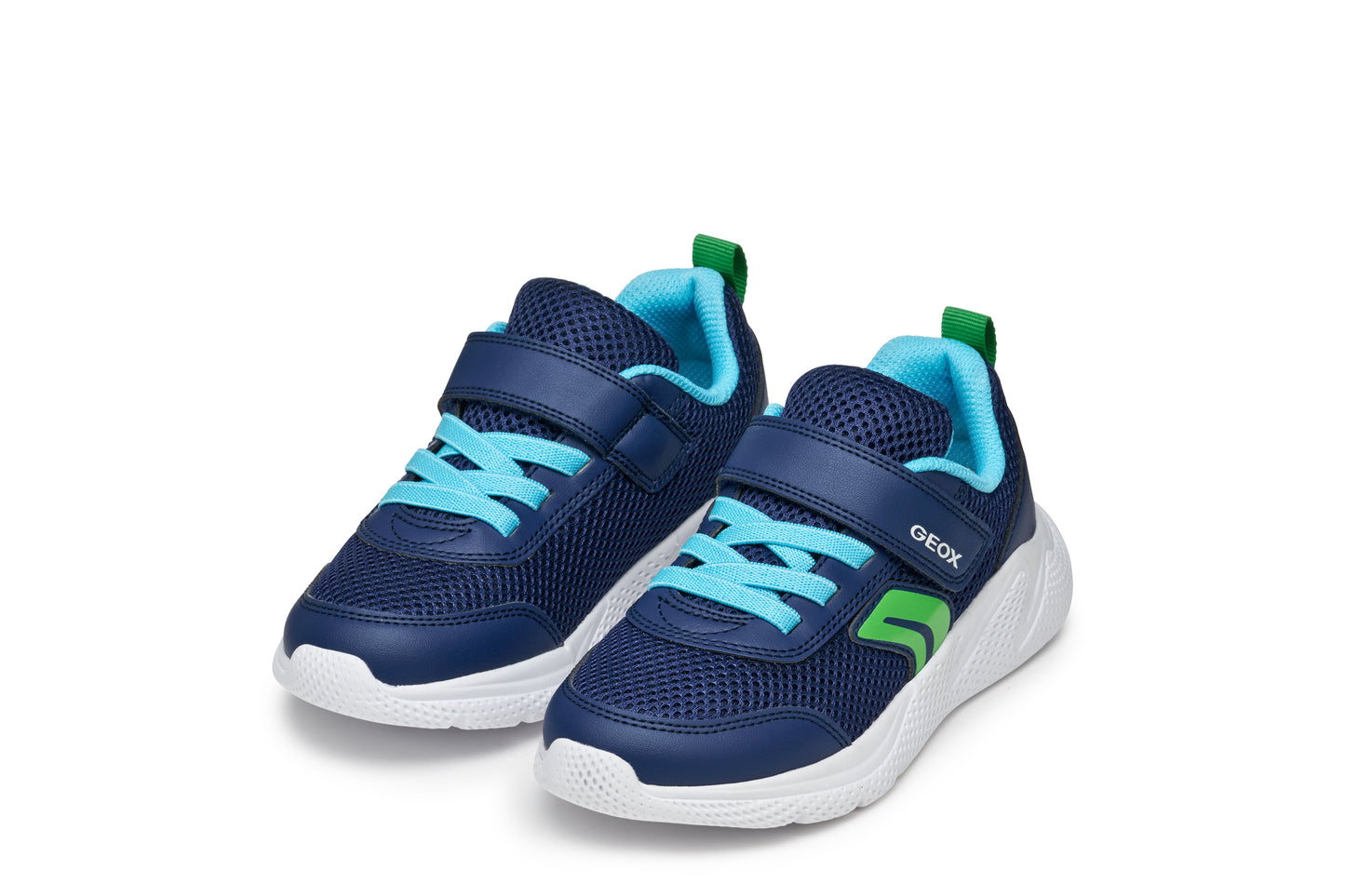 Geox Sprintye Boys Navy Green Trainer