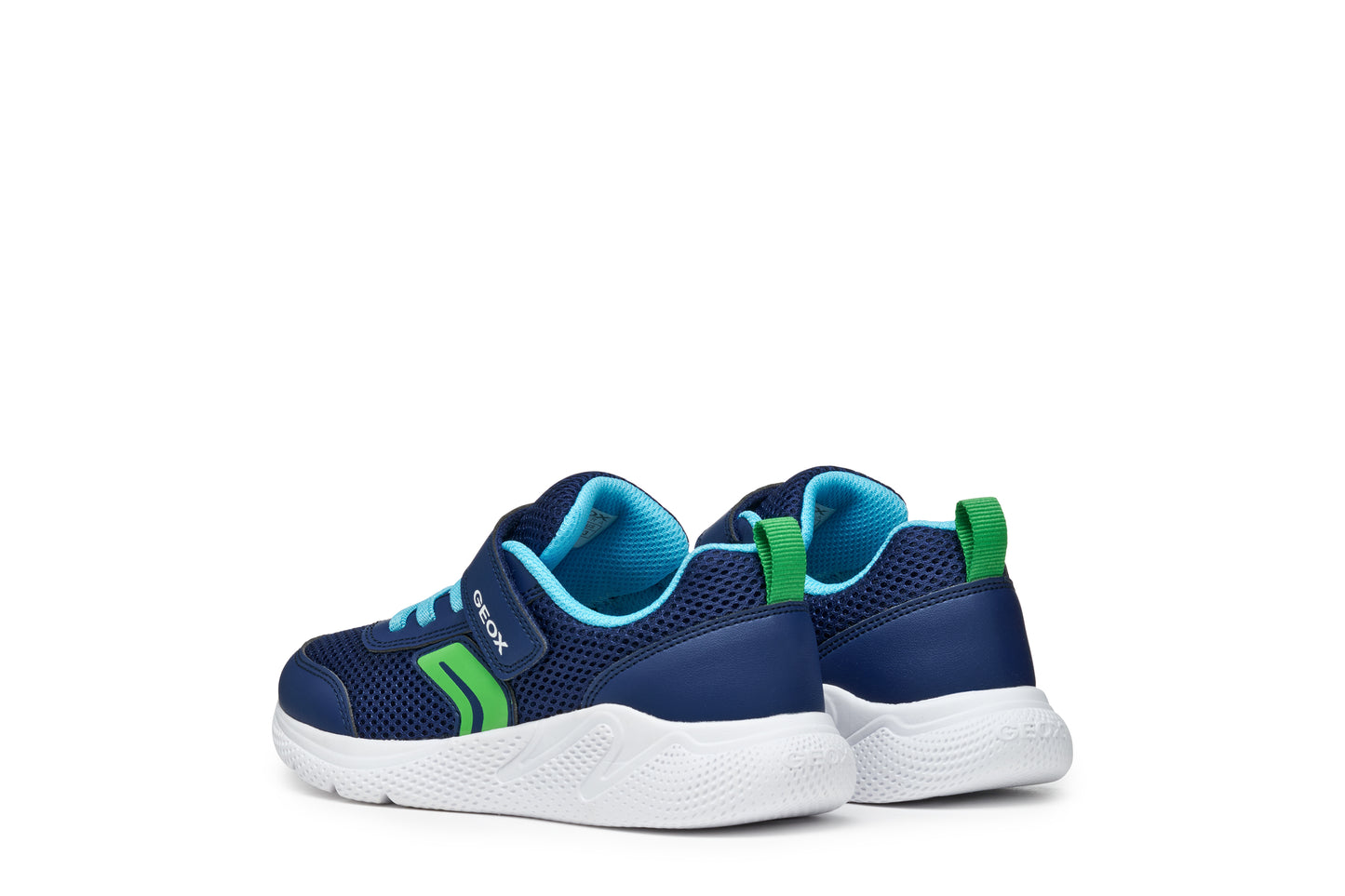 Geox Sprintye Boys Navy Green Trainer