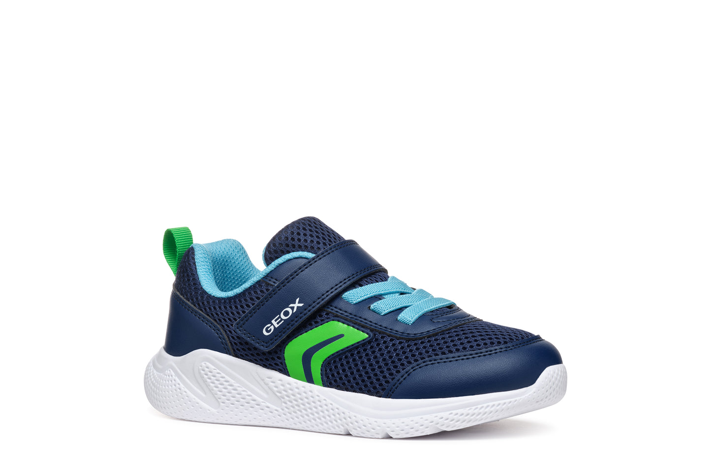 Geox Sprintye Boys Navy Green Trainer