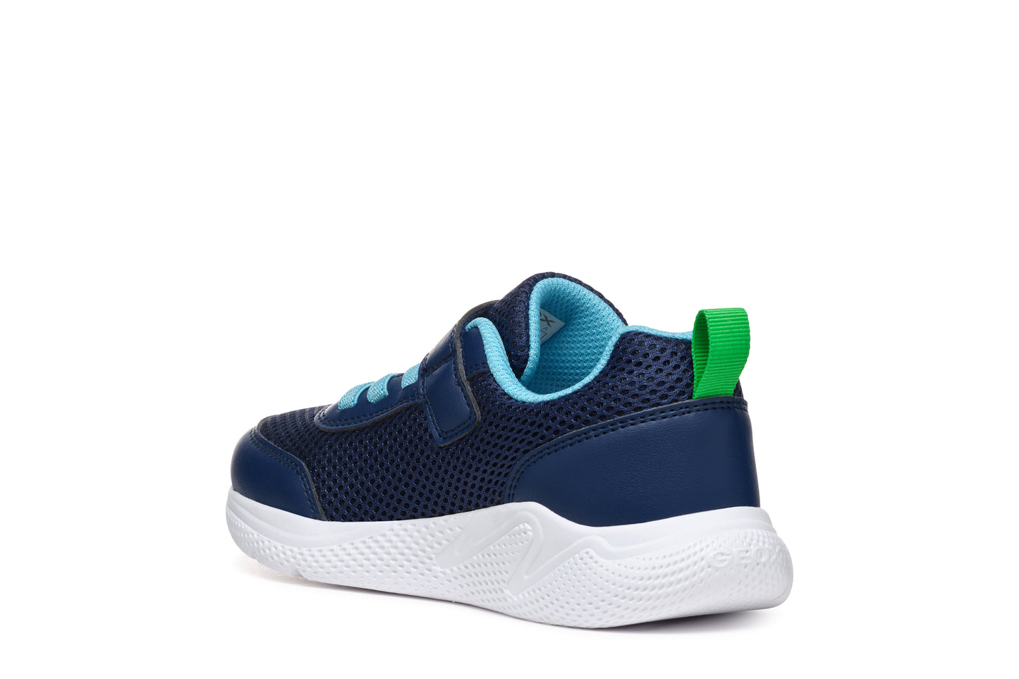 Geox Sprintye Boys Navy Green Trainer
