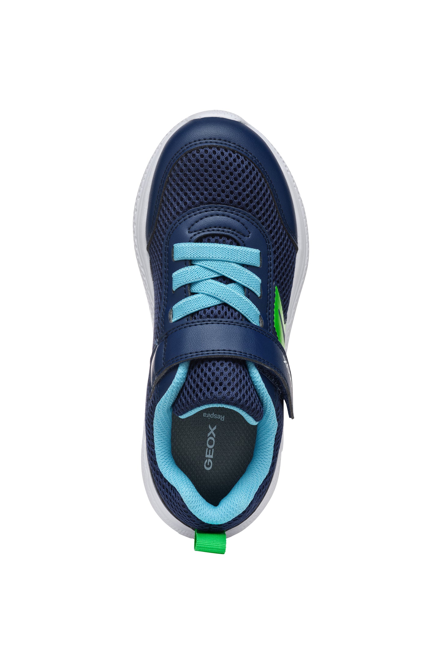 Geox Sprintye Boys Navy Green Trainer