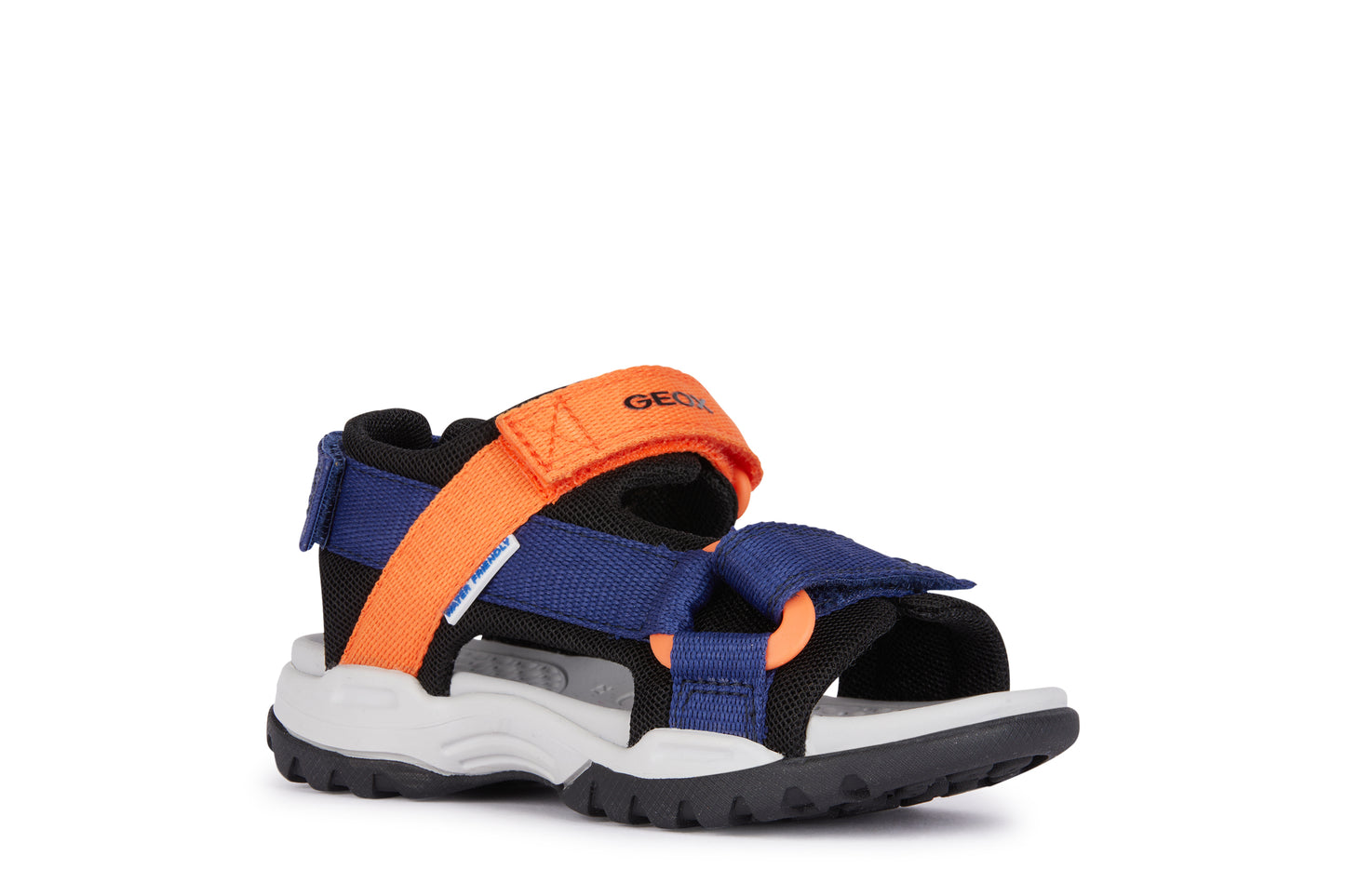 Geox Borealis Boys Navy Orange Sandal