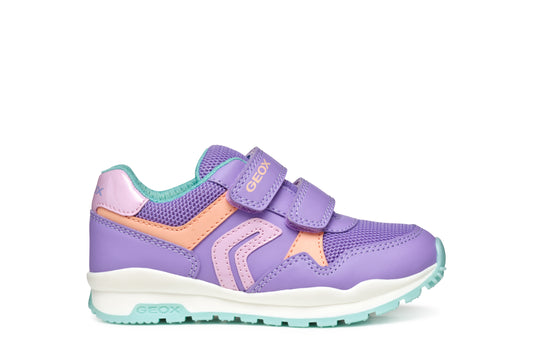Geox Pavel Girls Lilac Turquoise Trainer