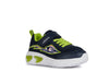 Geox Assister Boys Navy Lime Lights Trainer