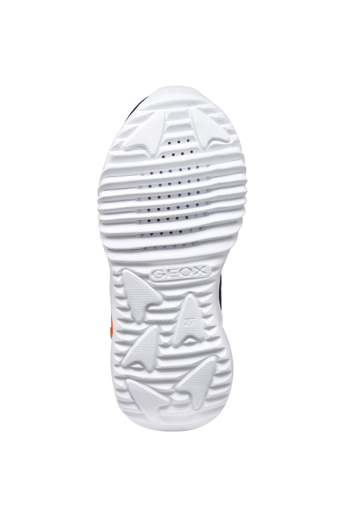 Geox Assister Boys Navy Orange Lights Trainer