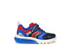 Geox Ciberdron Boys Navy Red Lights Trainer