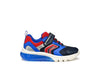 Geox Ciberdron Boys Navy Red Lights Trainer