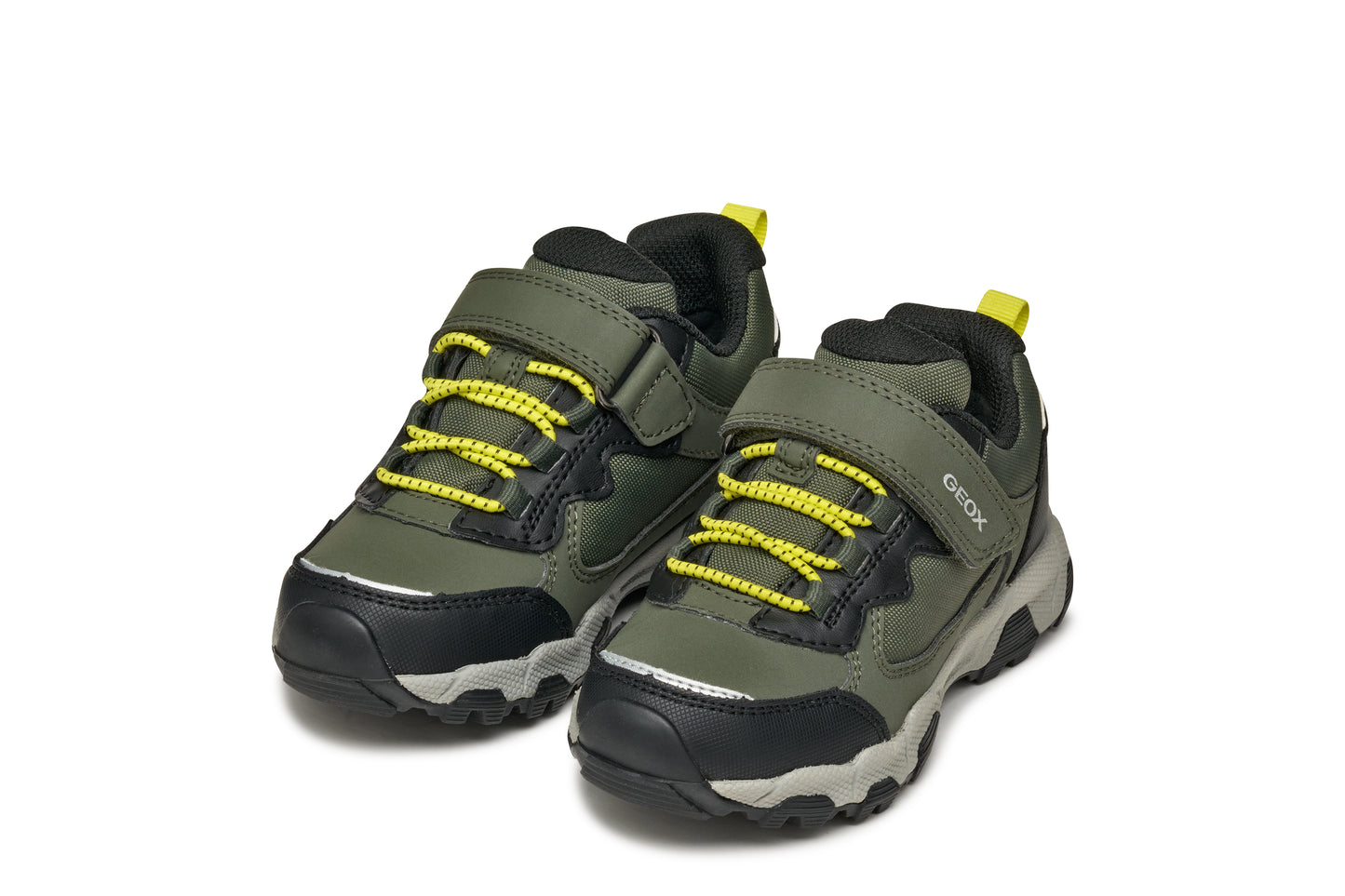 Geox Magnetar Waterproof Boys Military Green Lime Trainer