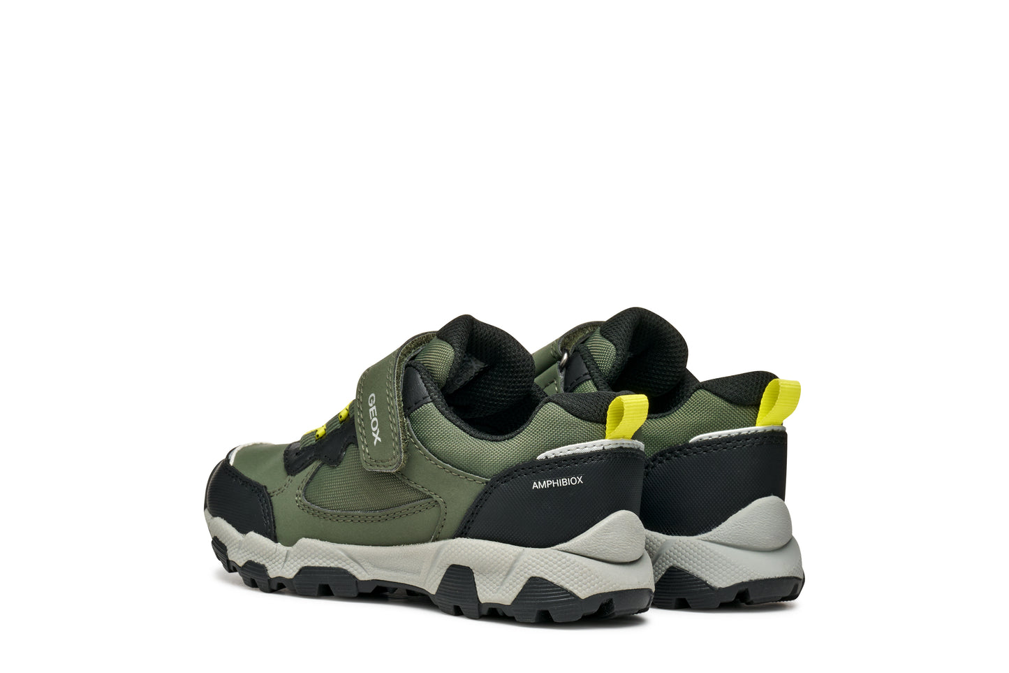 Geox Magnetar Waterproof Boys Military Green Lime Trainer