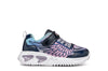 Geox Assister Girls Navy Lilac Lights Trainer