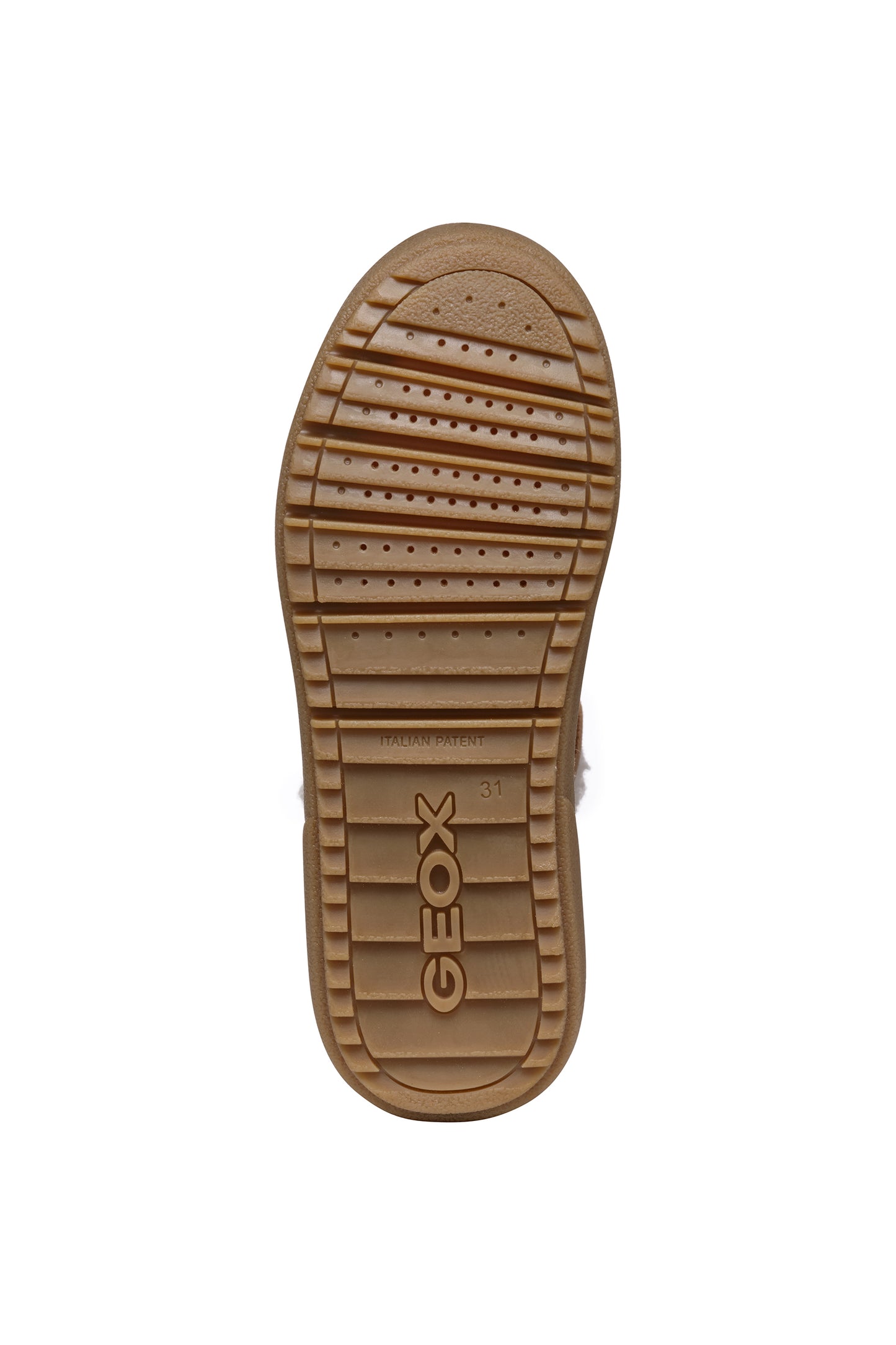 Geox Theleven Girls Whisky Brown Suede Warm Lined Waterproof Boot