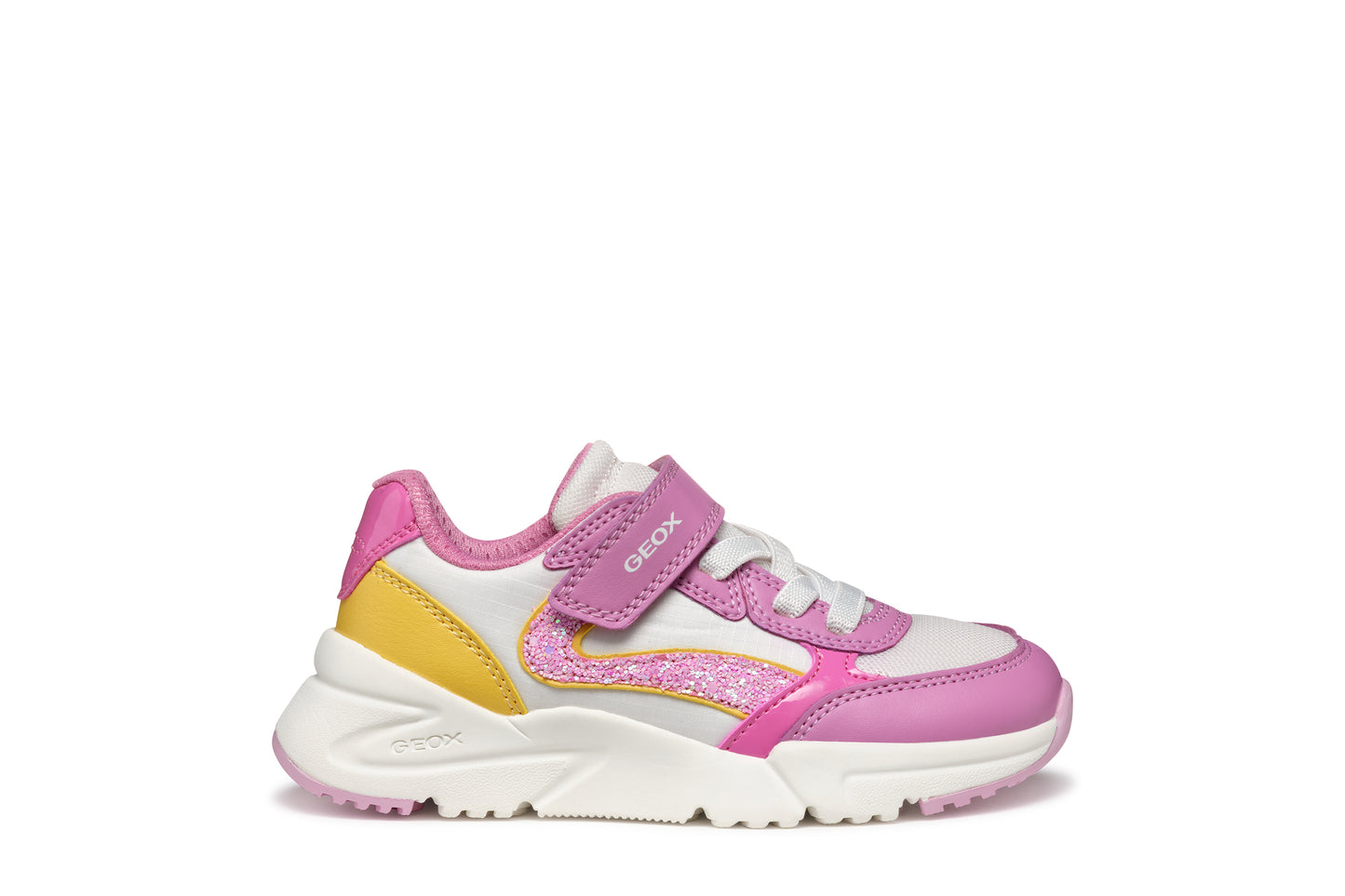 Geox Loftus Girls Pink Yellow Trainer
