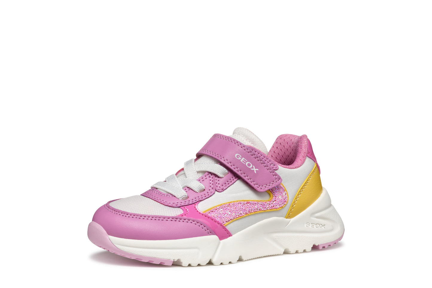 Geox Loftus Girls Pink Yellow Trainer