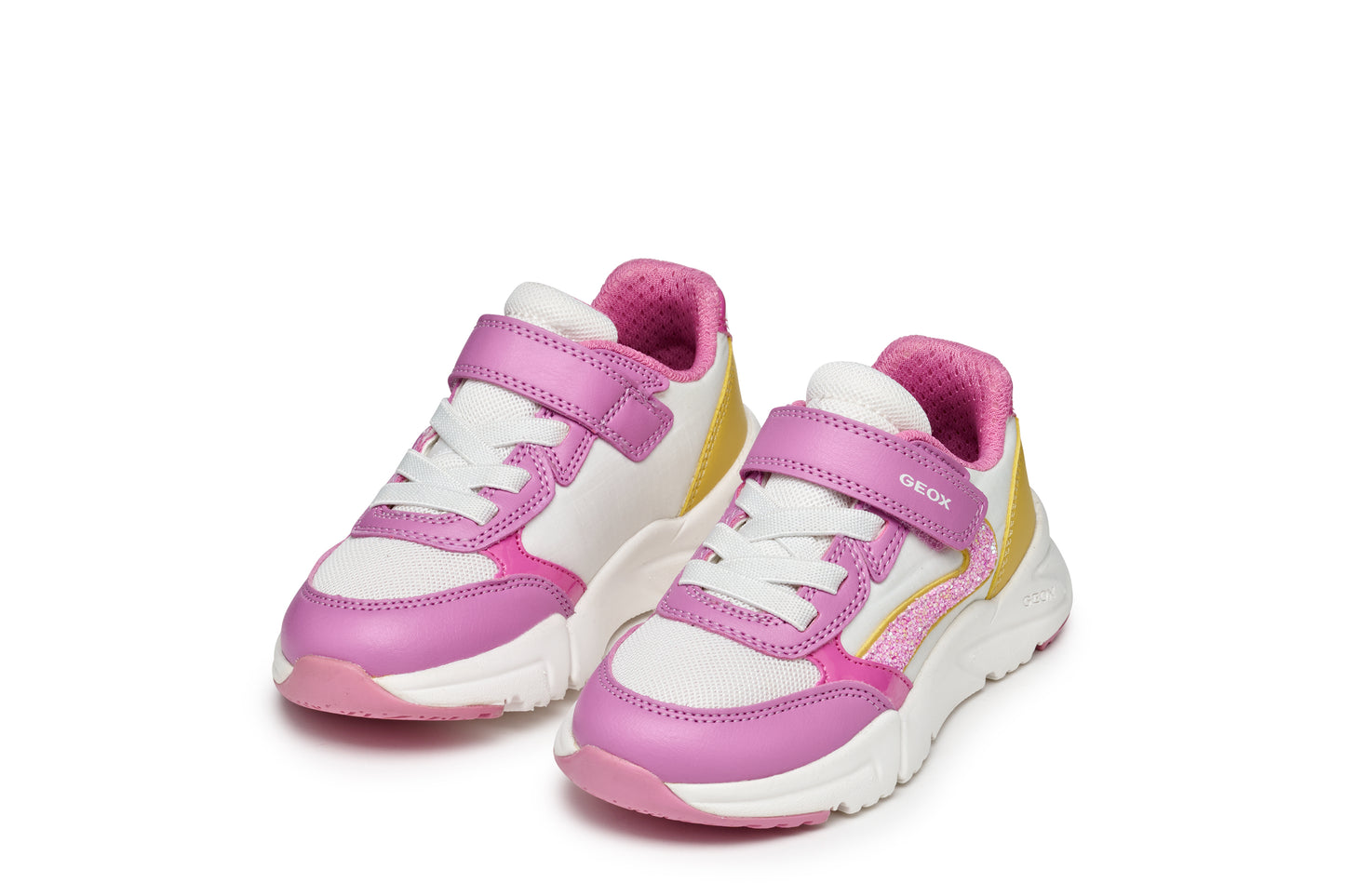 Geox Loftus Girls Pink Yellow Trainer