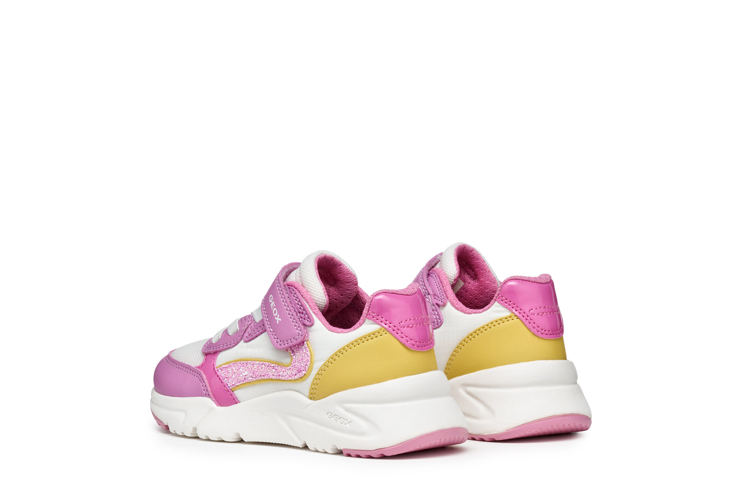 Geox Loftus Girls Pink Yellow Trainer