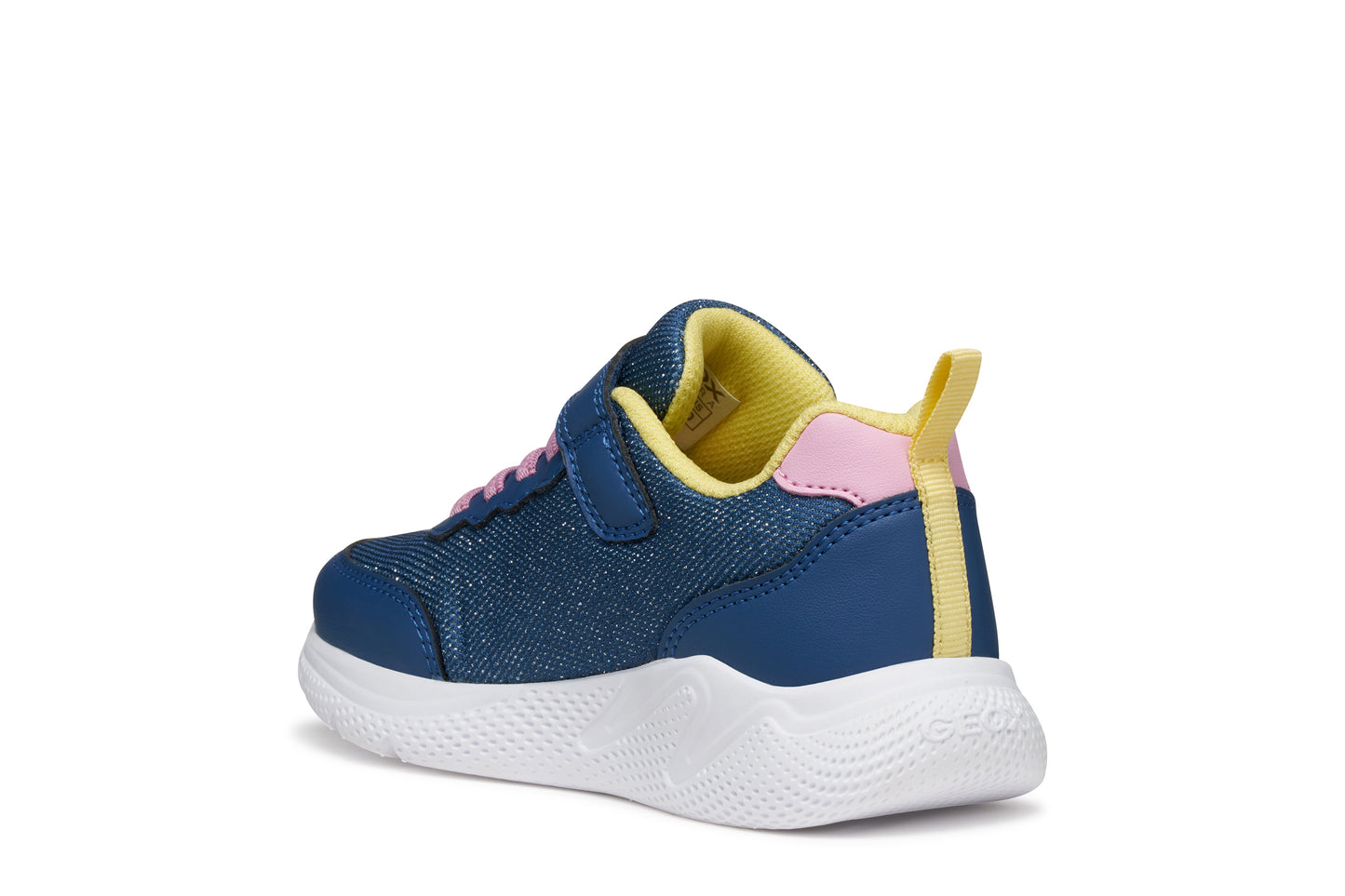 Geox Sprintye Girls Blue Pink Star Trainer