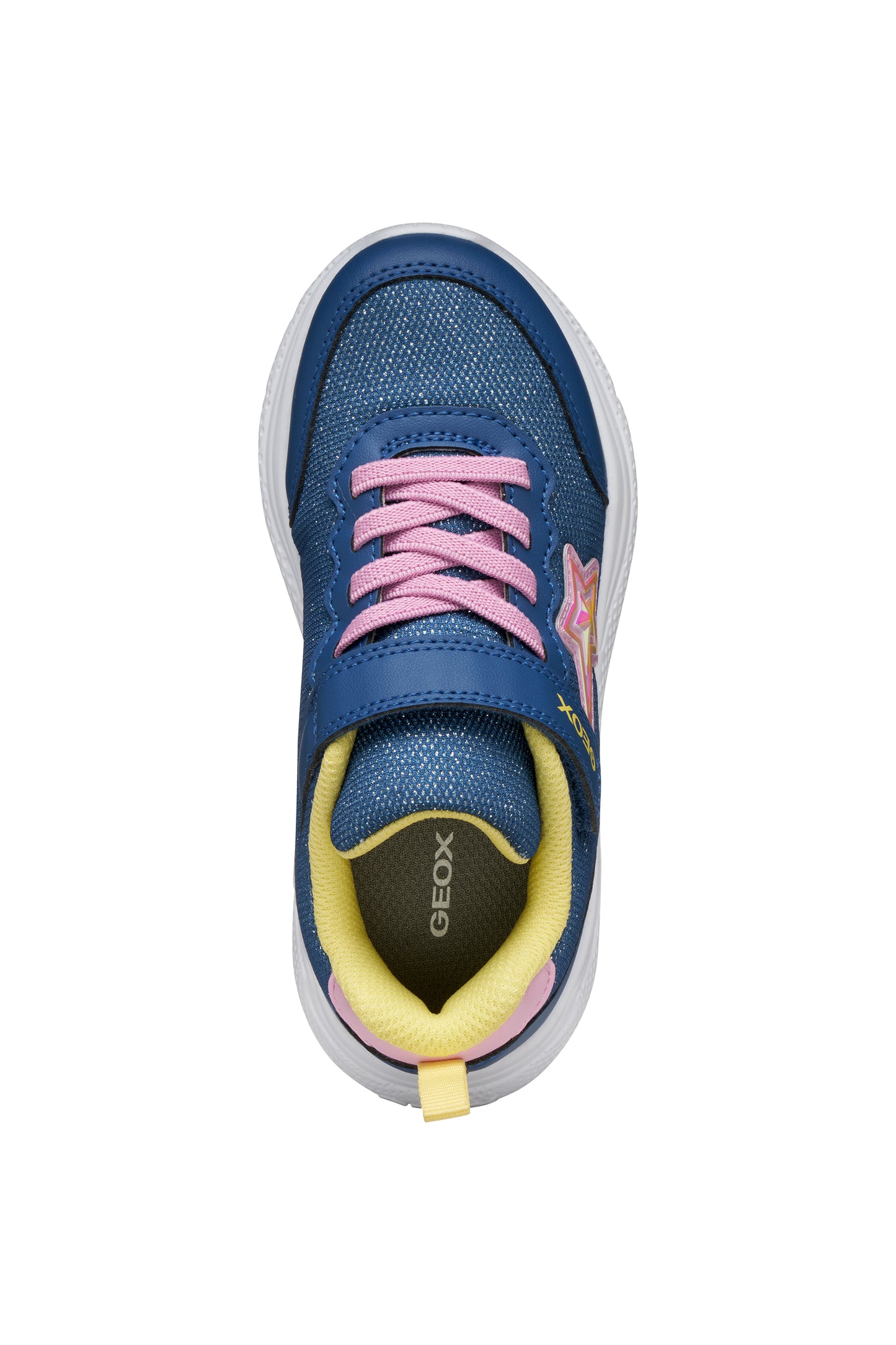Geox Sprintye Girls Blue Pink Star Trainer