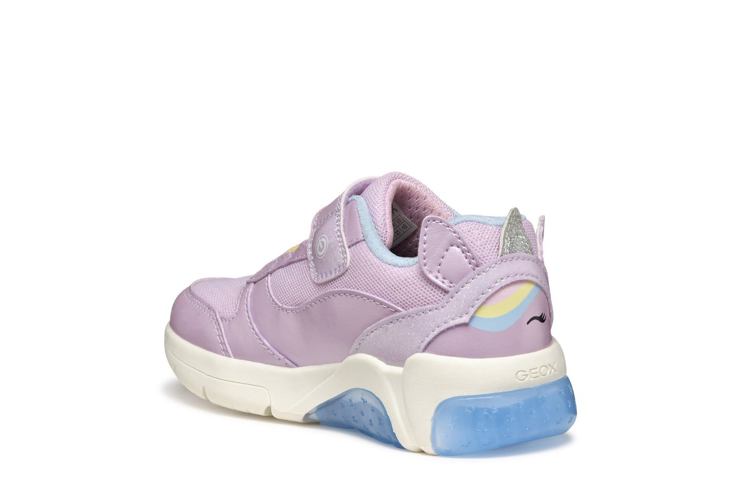 Geox Fadinlight Girls Lilac Multicolour Lights Trainer