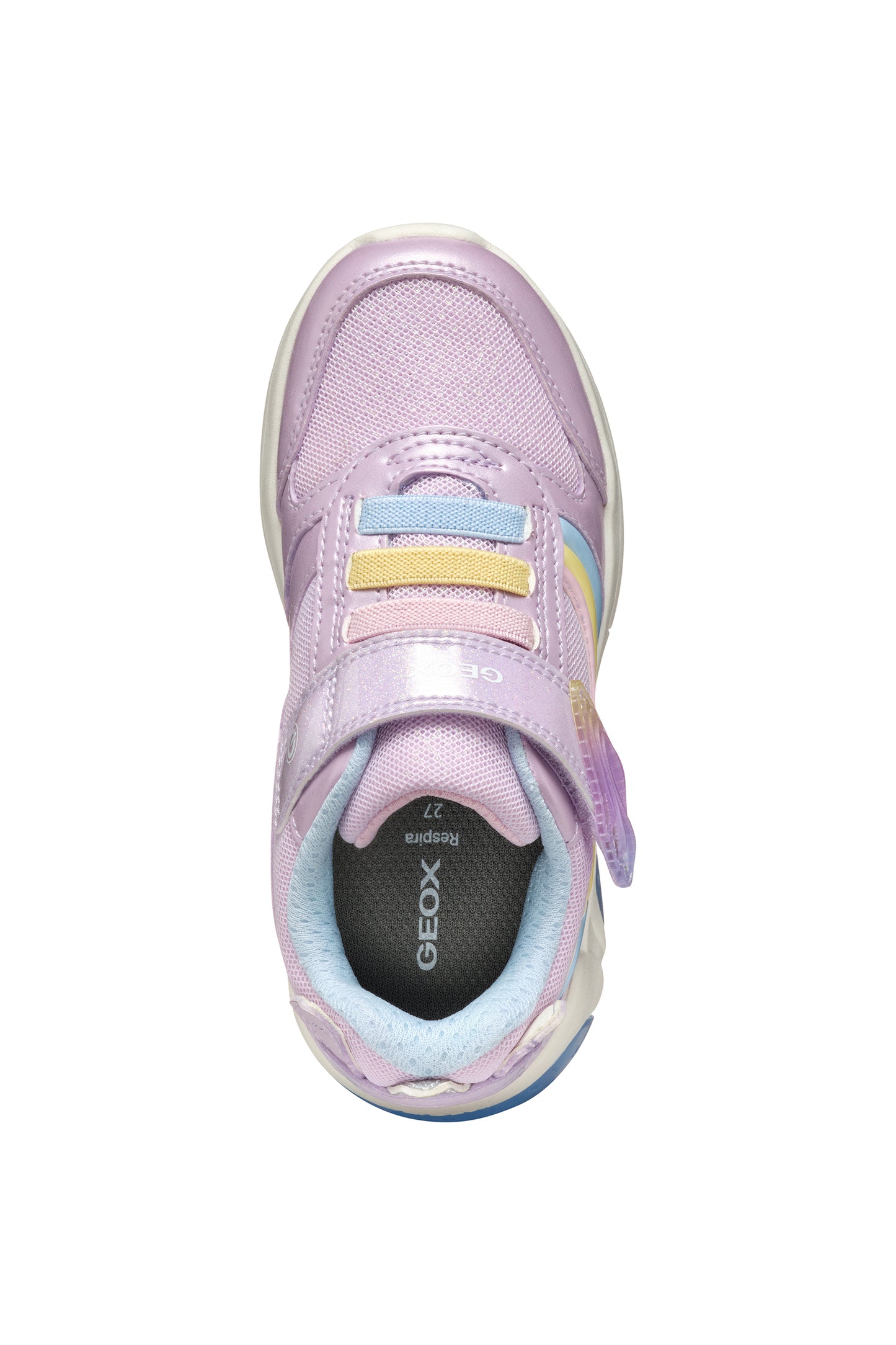 Geox Fadinlight Girls Lilac Multicolour Lights Trainer