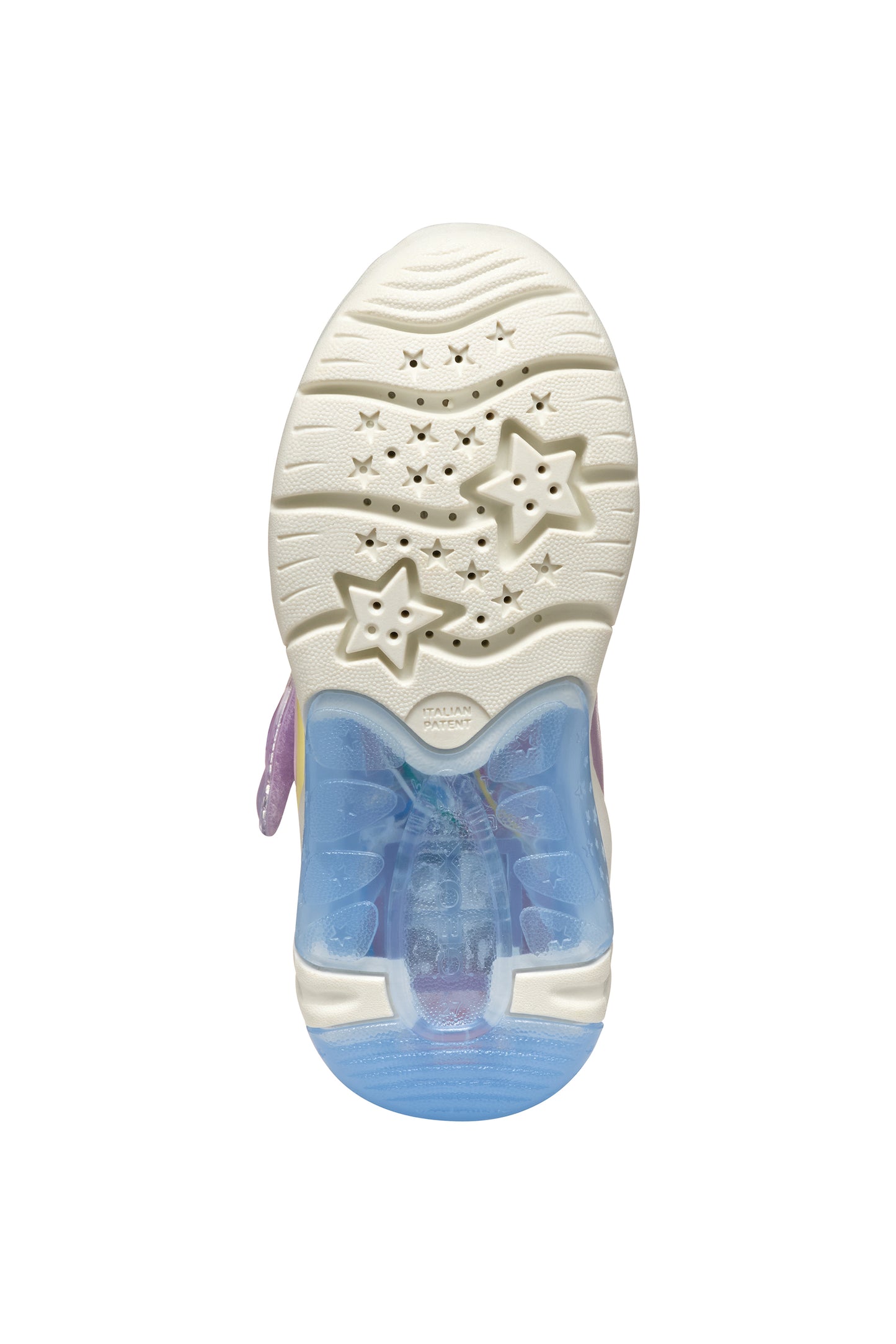 Geox Fadinlight Girls Lilac Multicolour Lights Trainer